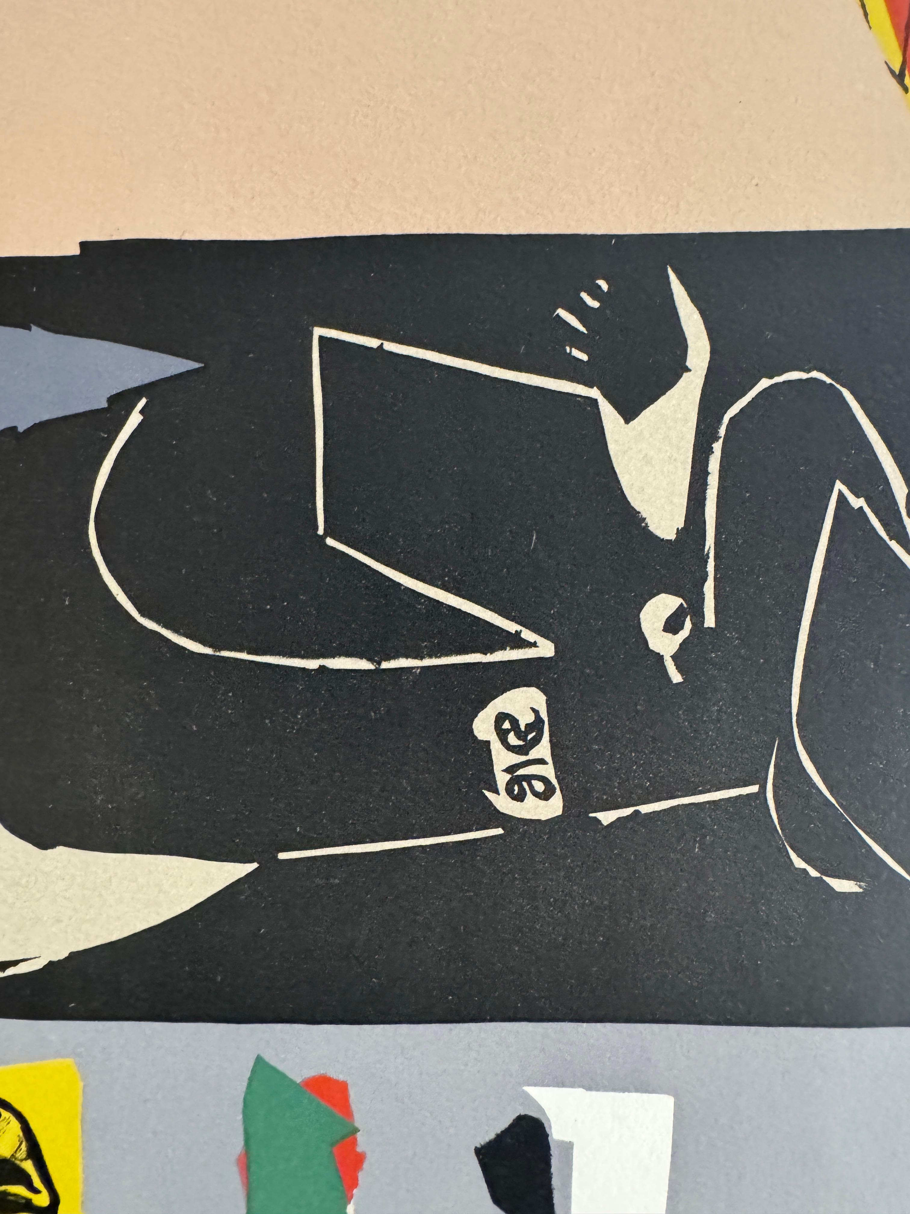 Femme Unicorne et taureau noir (licorne ailée) by Le Corbusier For Sale 3