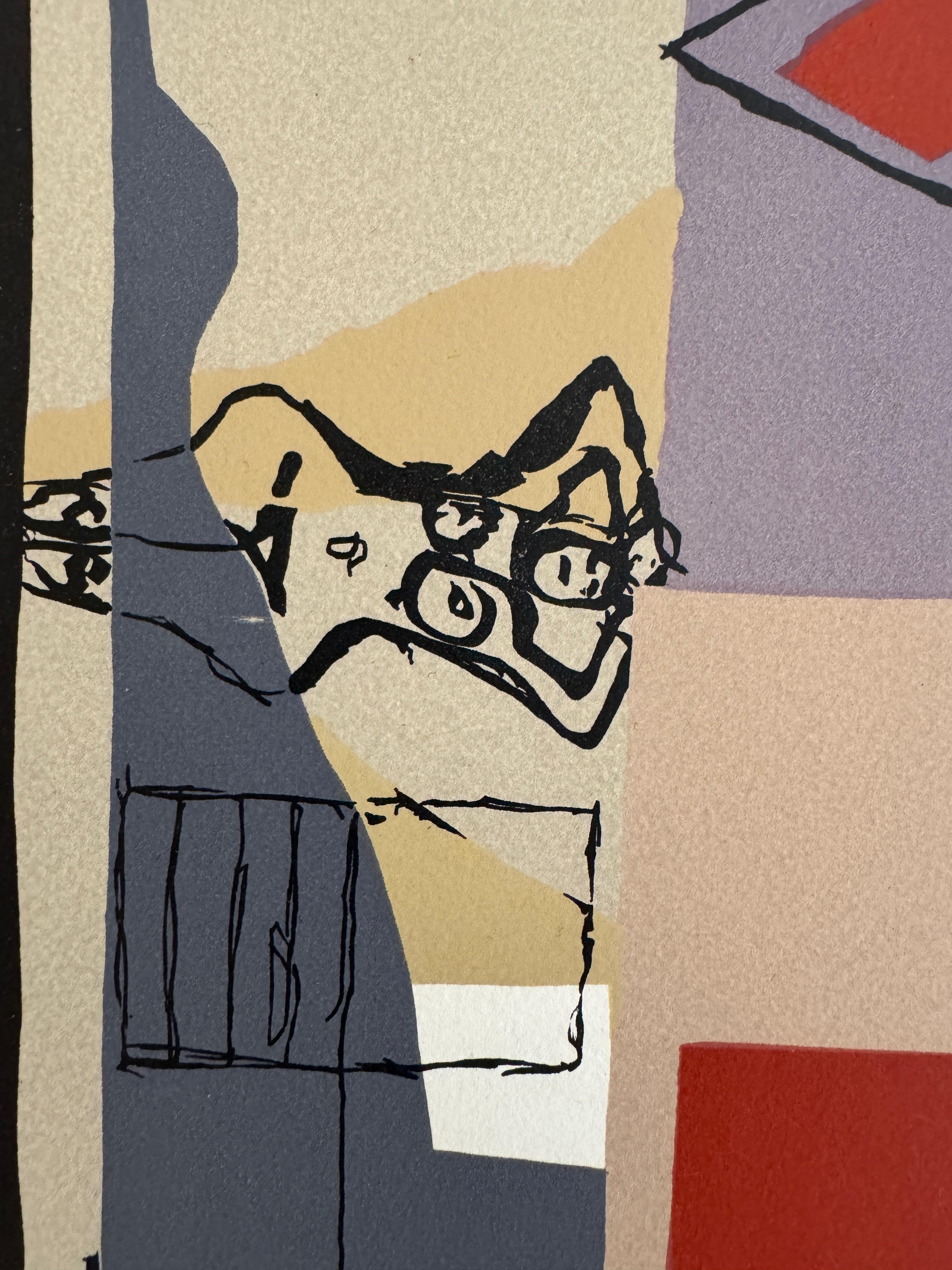 Femme Unicorne et taureau noir (licorne ailée) by Le Corbusier For Sale 4