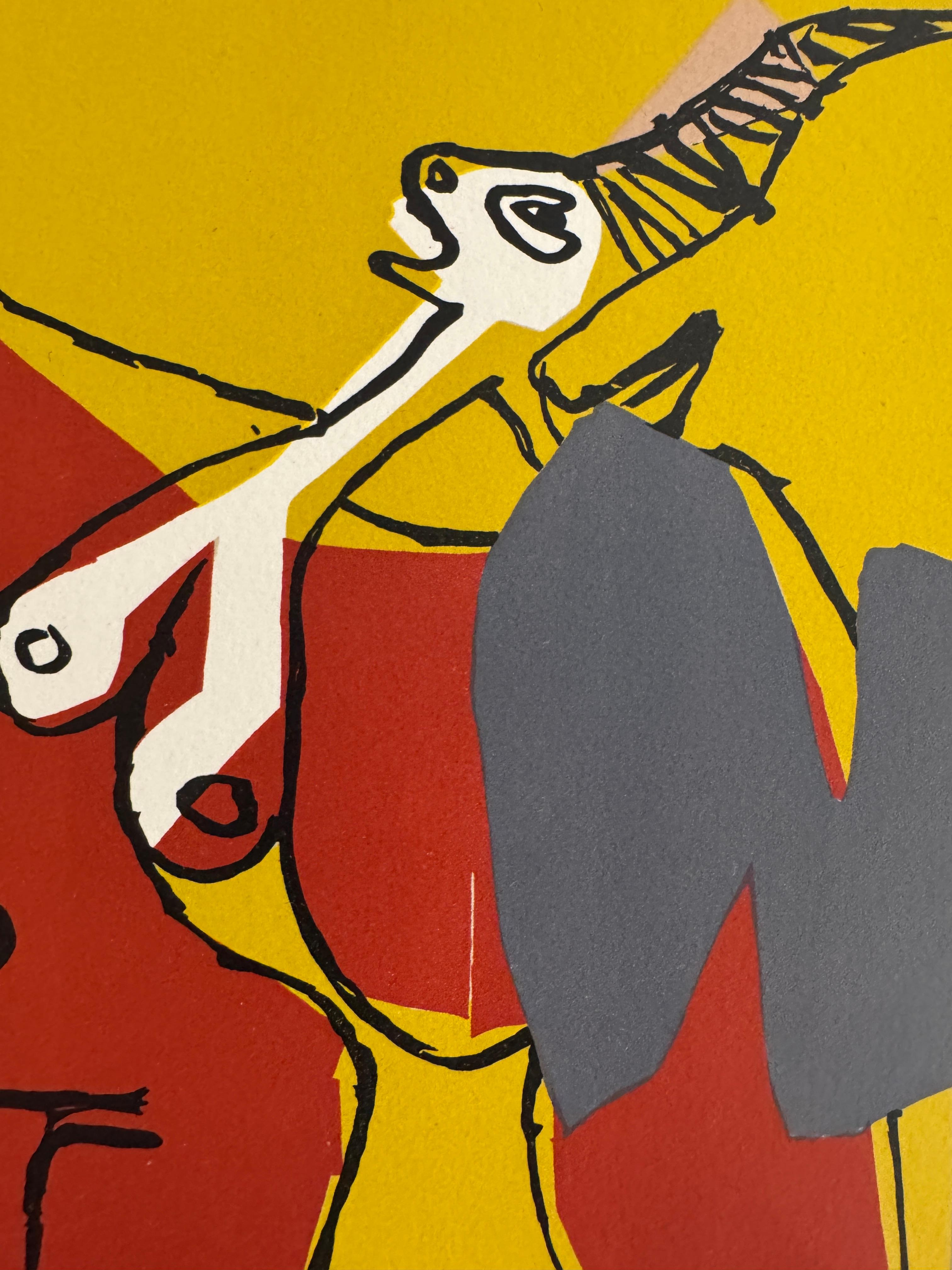Femme Unicorne et taureau noir (licorne ailée) by Le Corbusier For Sale 5