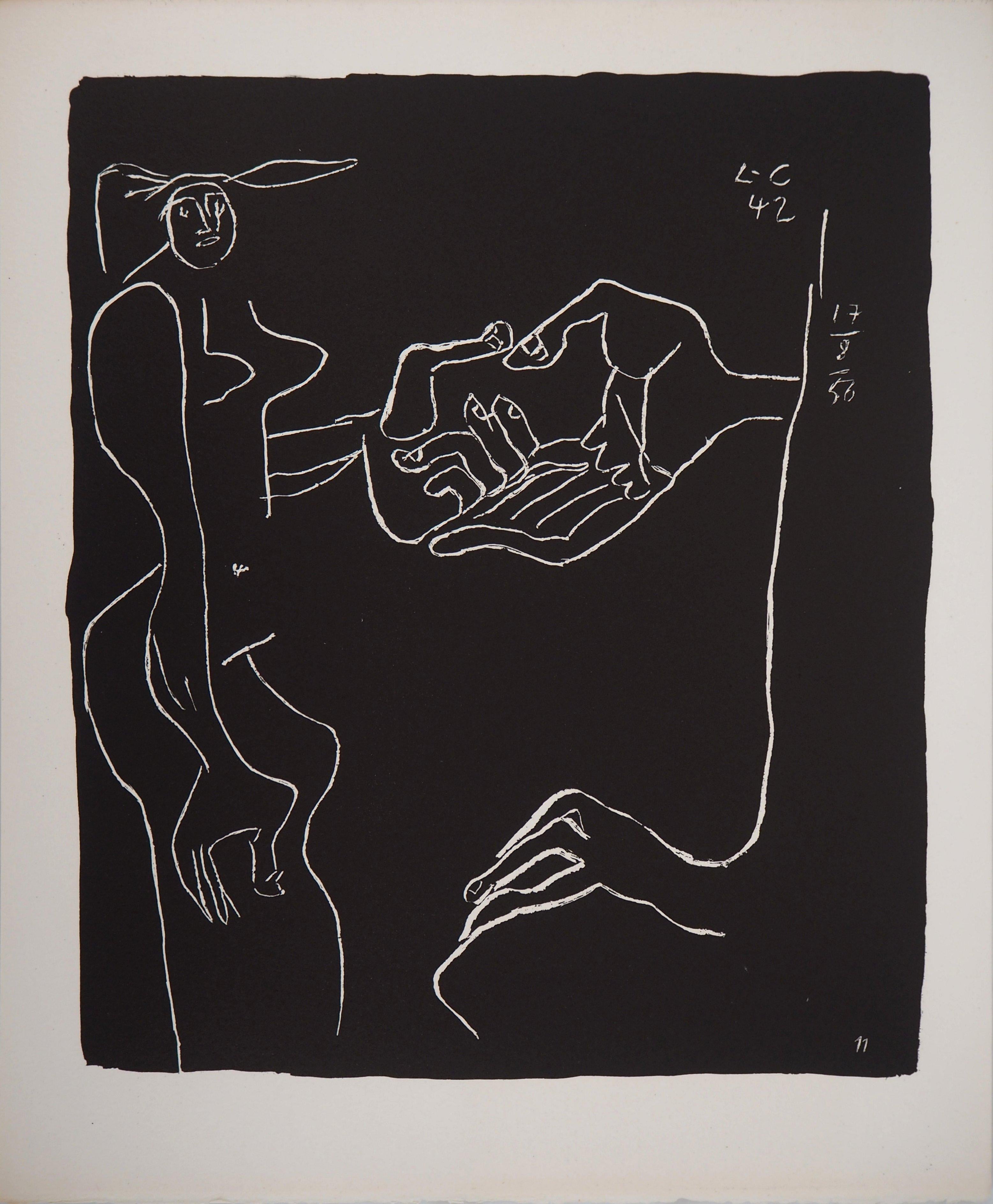 Le Corbusier Figurative Print - Friendship - Original lithograph (Atelier Michel Cassé), 1964