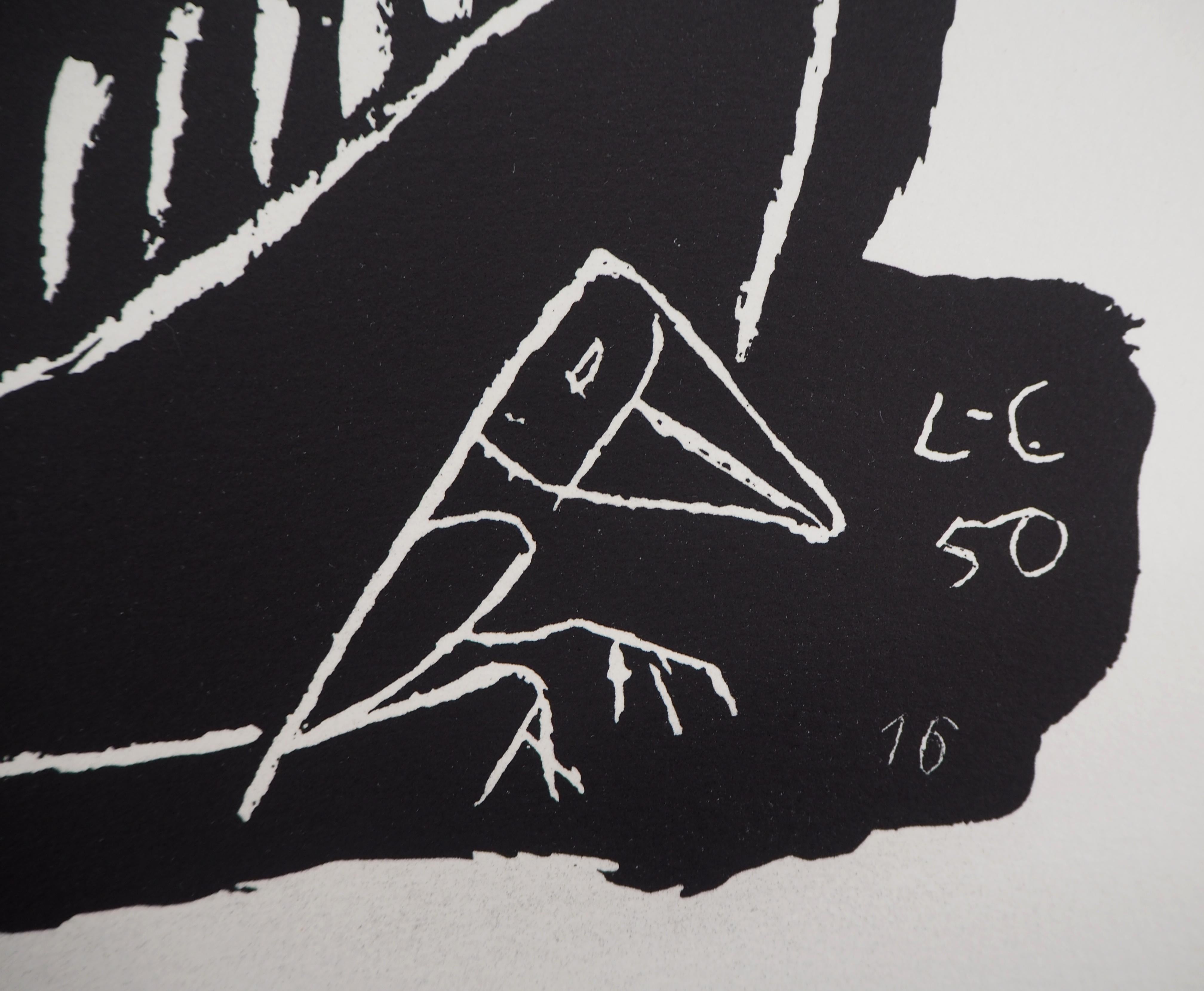 Hand with Enigmatic Symbol - Original lithograph (Atelier Michel Cassé), 1964 - Print by Le Corbusier