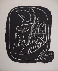 Hand with Enigmatic Symbol - Original lithograph (Atelier Michel Cassé), 1964