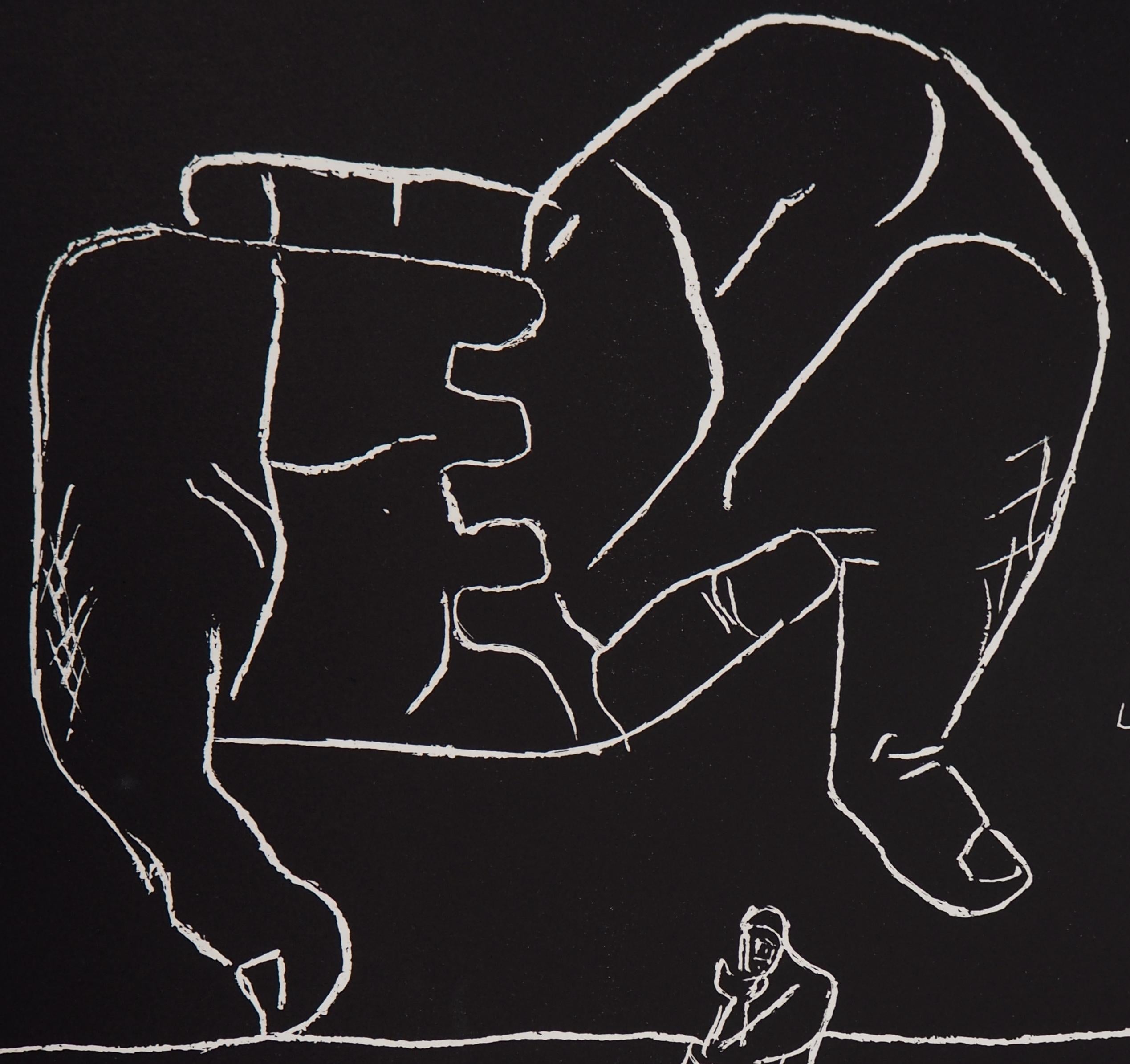 Le Corbusier
Las manos y el pensador, 1964

Litografía original
Firma impresa en la placa
Edición limitada a 250 ejemplares
Sobre vitela Arches 42,5 x 35,5 cm (c. 16,5 x  13,7 pulg.)
Editado por Forces-Vives (París) en 1964

Excelente estado