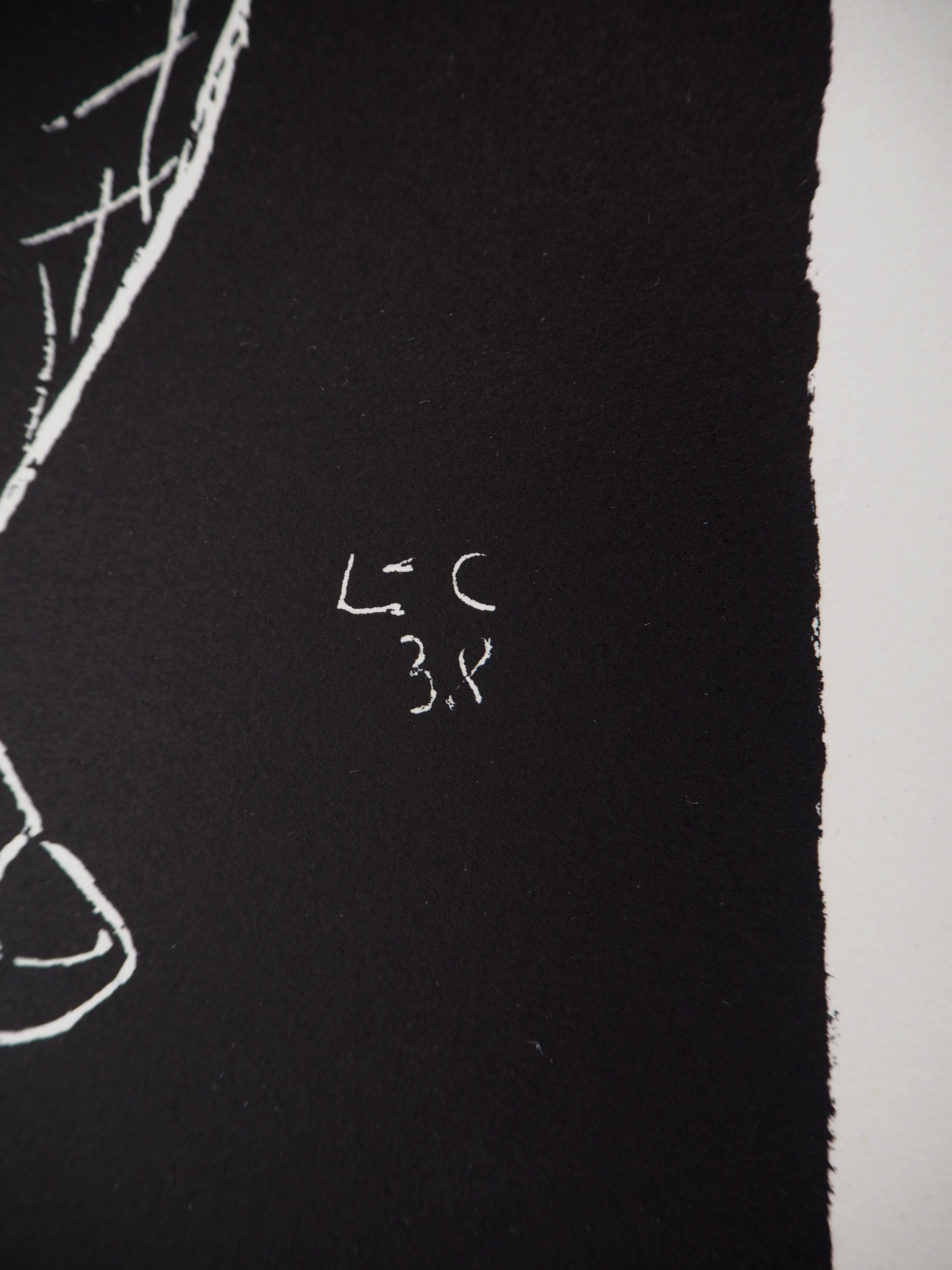 Las manos y el pensador - Litografía original (Atelier A. Michel Cassé), 1964 en venta 1