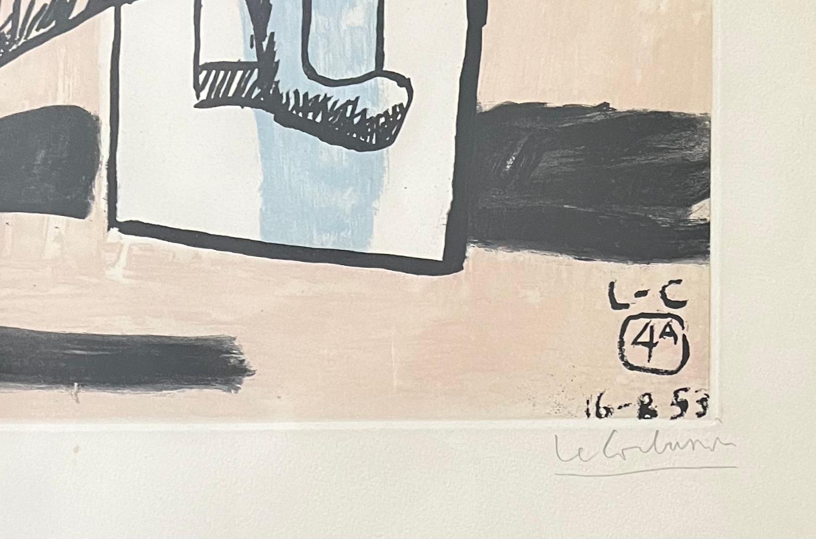 Le Corbusier ( 1887 – 1965 ) – Unité, Planche – hand-signed etching and aquatint 1