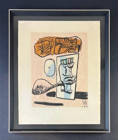 Vintage Le Corbusier ( 1887 – 1965 ) – Unité, Planche – hand-signed etching and aquatint