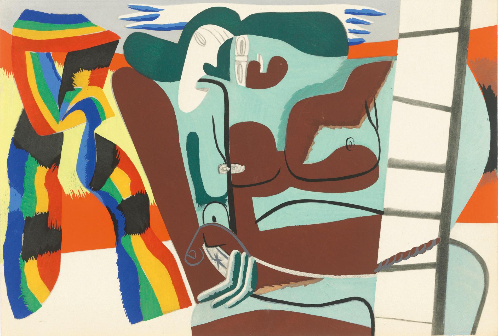 Lithographie auf Velin. Unsigniert und nicht nummeriert, wie ausgegeben. Guter Zustand; nie gerahmt oder mattiert. Anmerkungen: Aus dem Band, Le Corbusier Œuvre Plastique, 1938. Herausgegeben unter der Leitung von Jean Badovici, Paris; gedruckt von