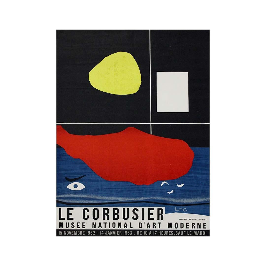 Originalplakat der Le Corbusier-Ausstellung Musée National d'art Moderne in Paris im Angebot 1