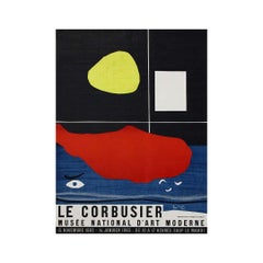 Le Corbusier exhibition original poster Musée National d'art Moderne in Paris