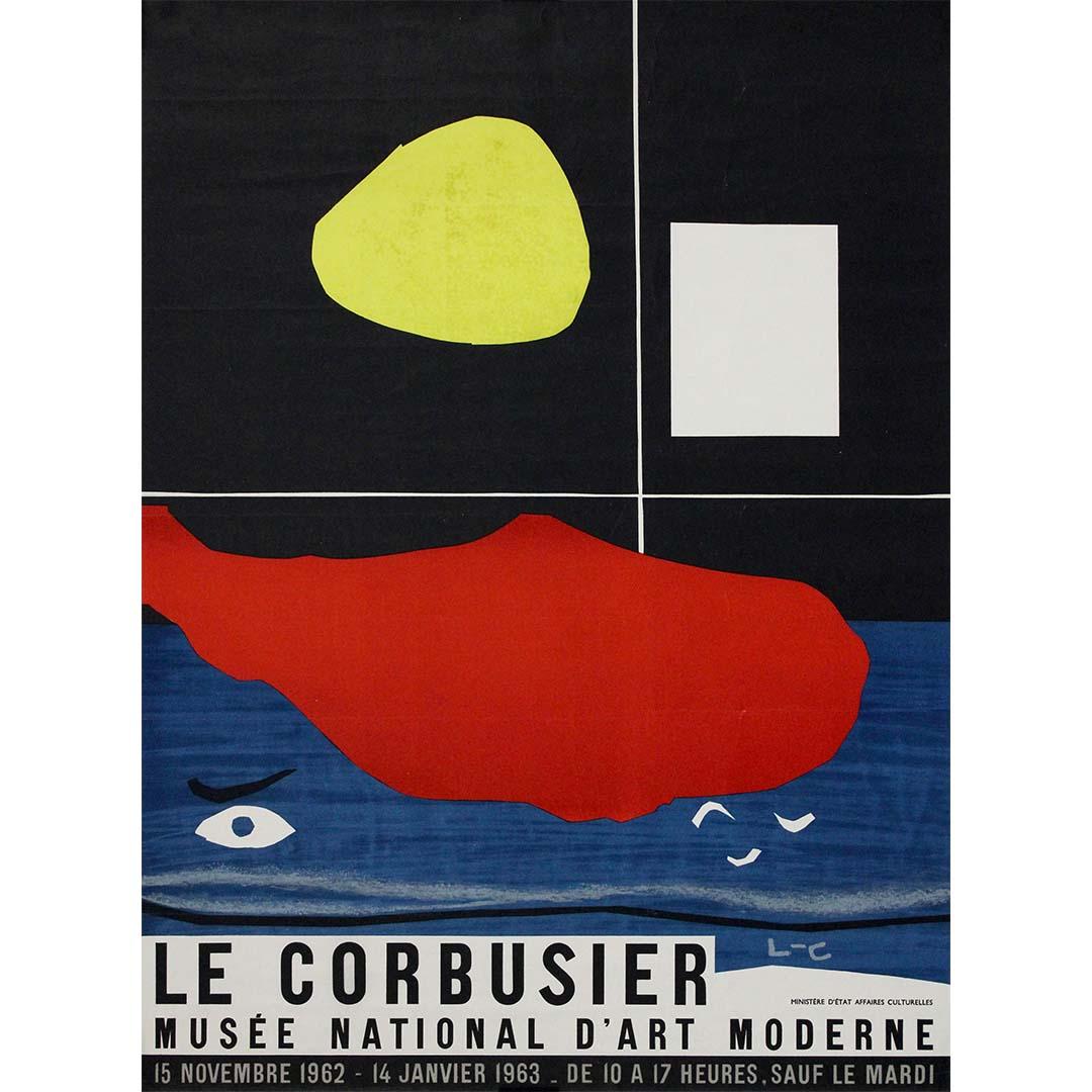 Affiche originale de l'exposition Le Corbusier Musée National d'art Moderne à Paris