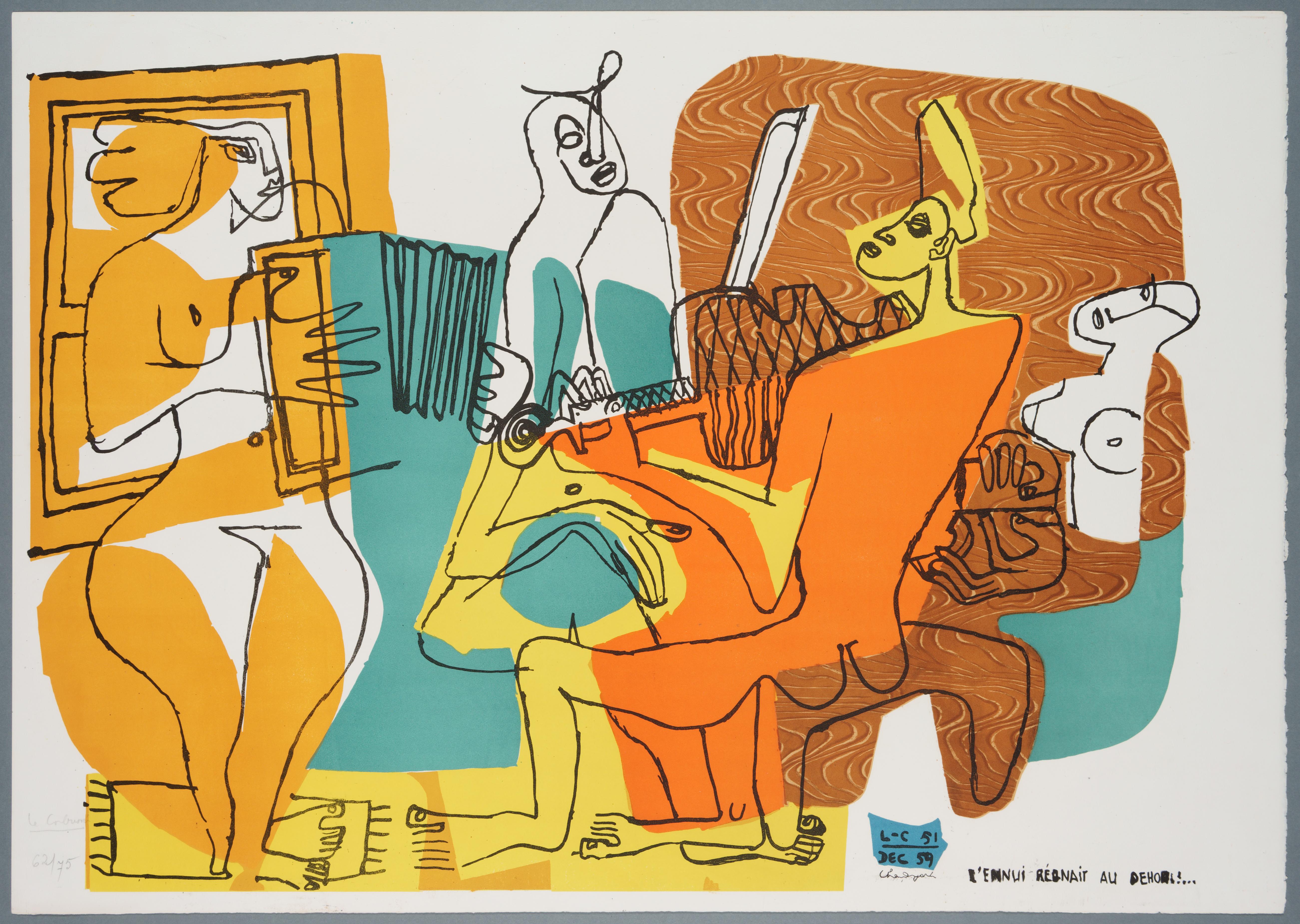 Le Corbusier Interior Print - Les Musiciennes – lithograph, hand-signed and numbered