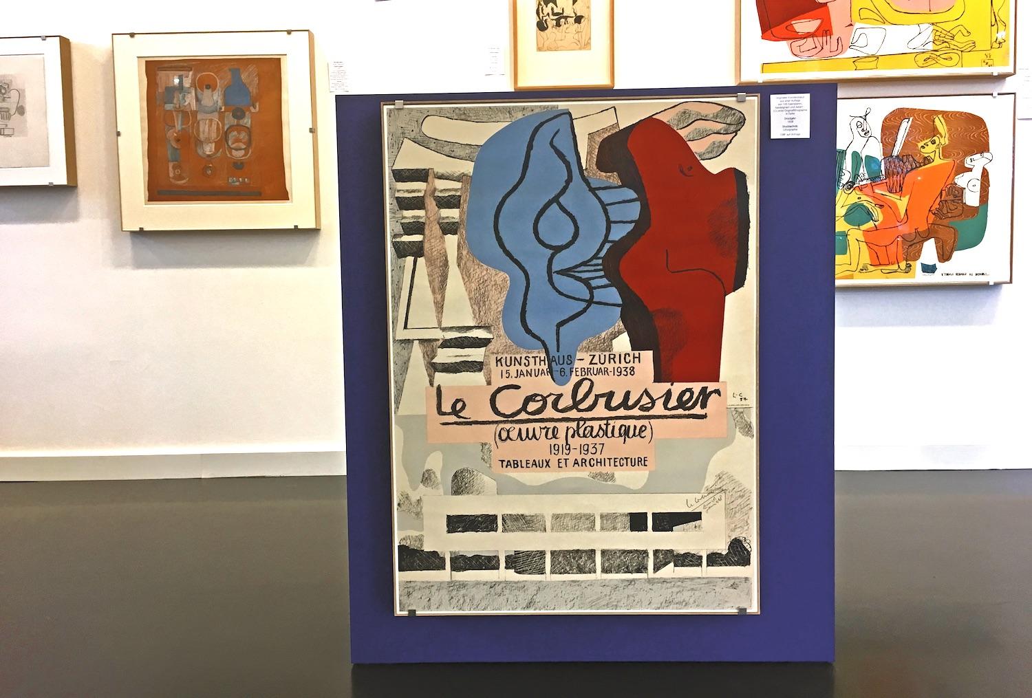 Œuvre Plastique,  Kunsthaus Zürich 1938 – lithograph, hand-signed and denoted - Modern Print by Le Corbusier