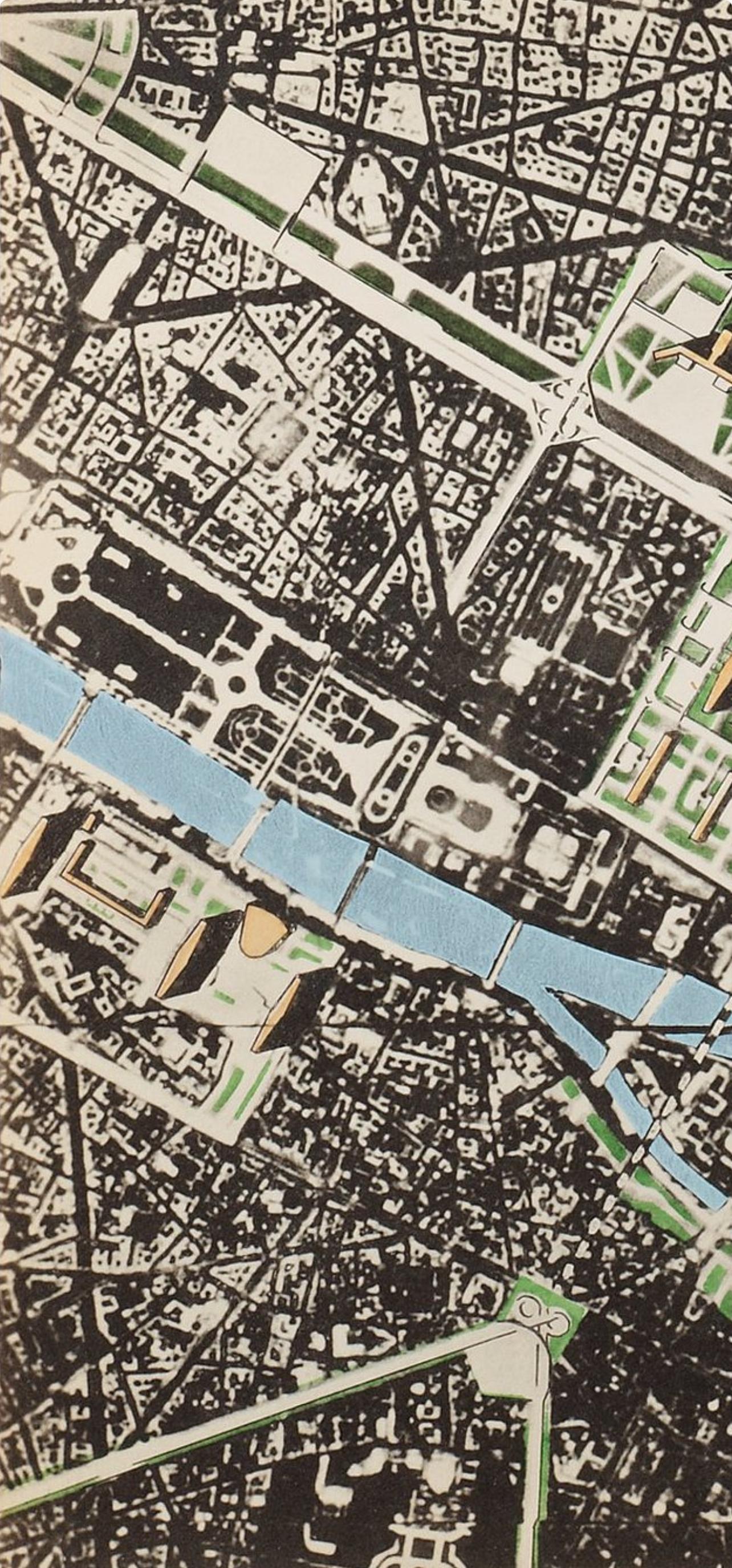 Le Corbusier, Map of Paris, Le Corbusier Œuvre Plastique (after) For Sale 1