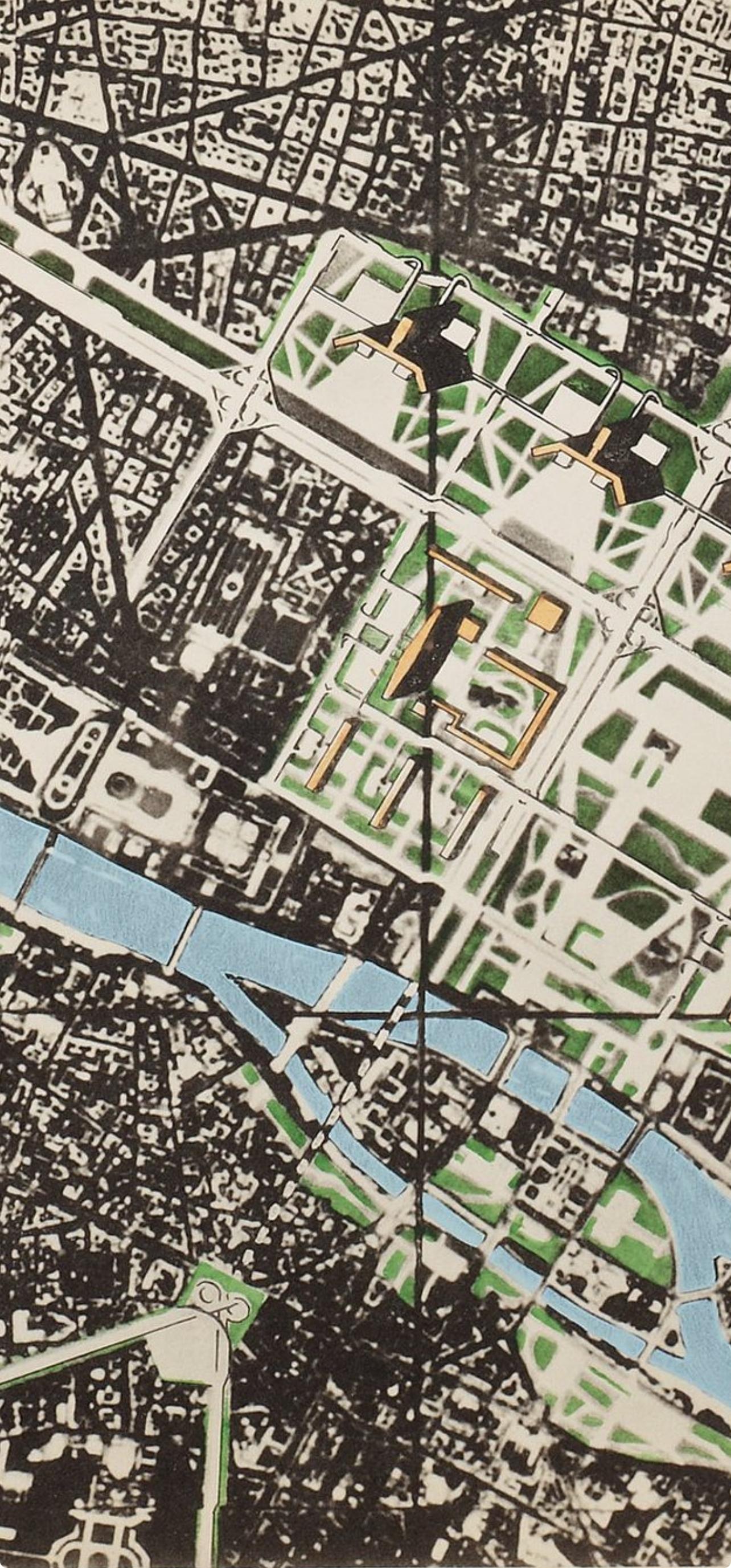 Le Corbusier, Map of Paris, Le Corbusier Œuvre Plastique (after) For Sale 2