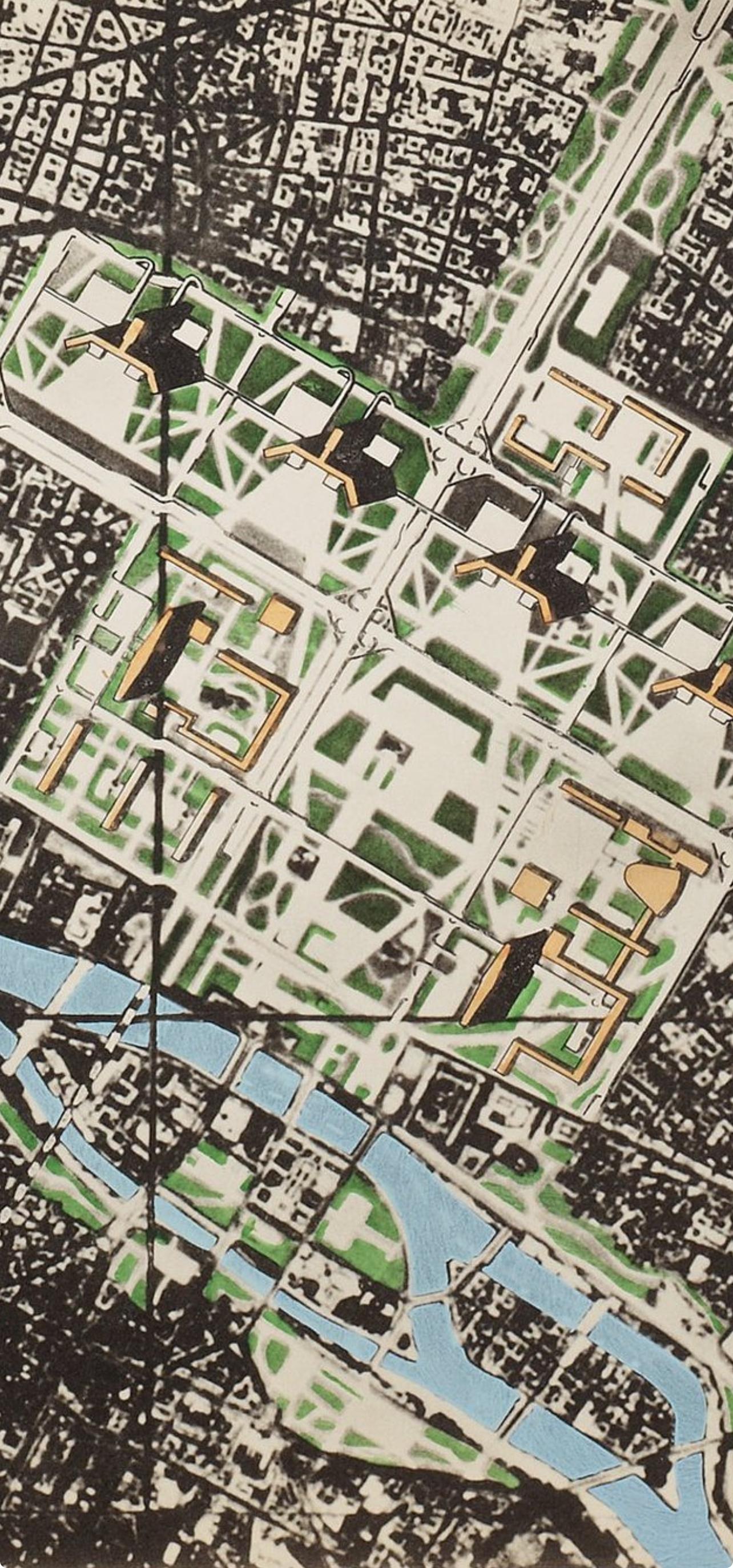 Le Corbusier, Map of Paris, Le Corbusier Œuvre Plastique (after) For Sale 3