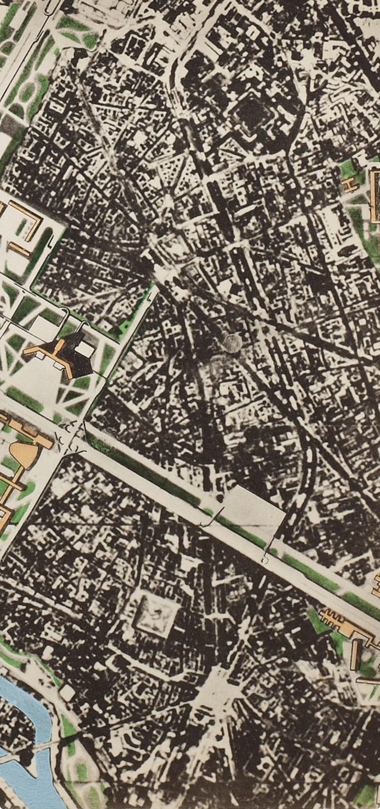 Le Corbusier, Map of Paris, Le Corbusier Œuvre Plastique (after) For Sale 4