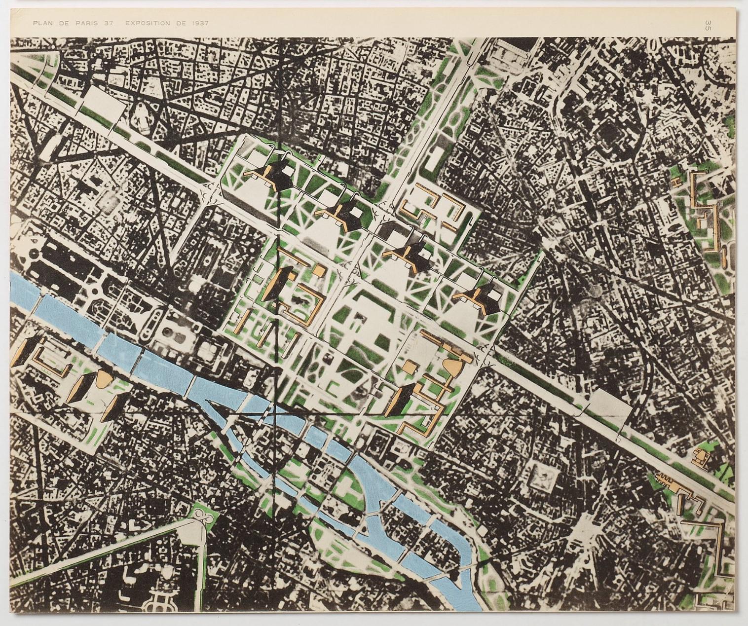Le Corbusier, Map of Paris, Le Corbusier Œuvre Plastique (after) For Sale 5