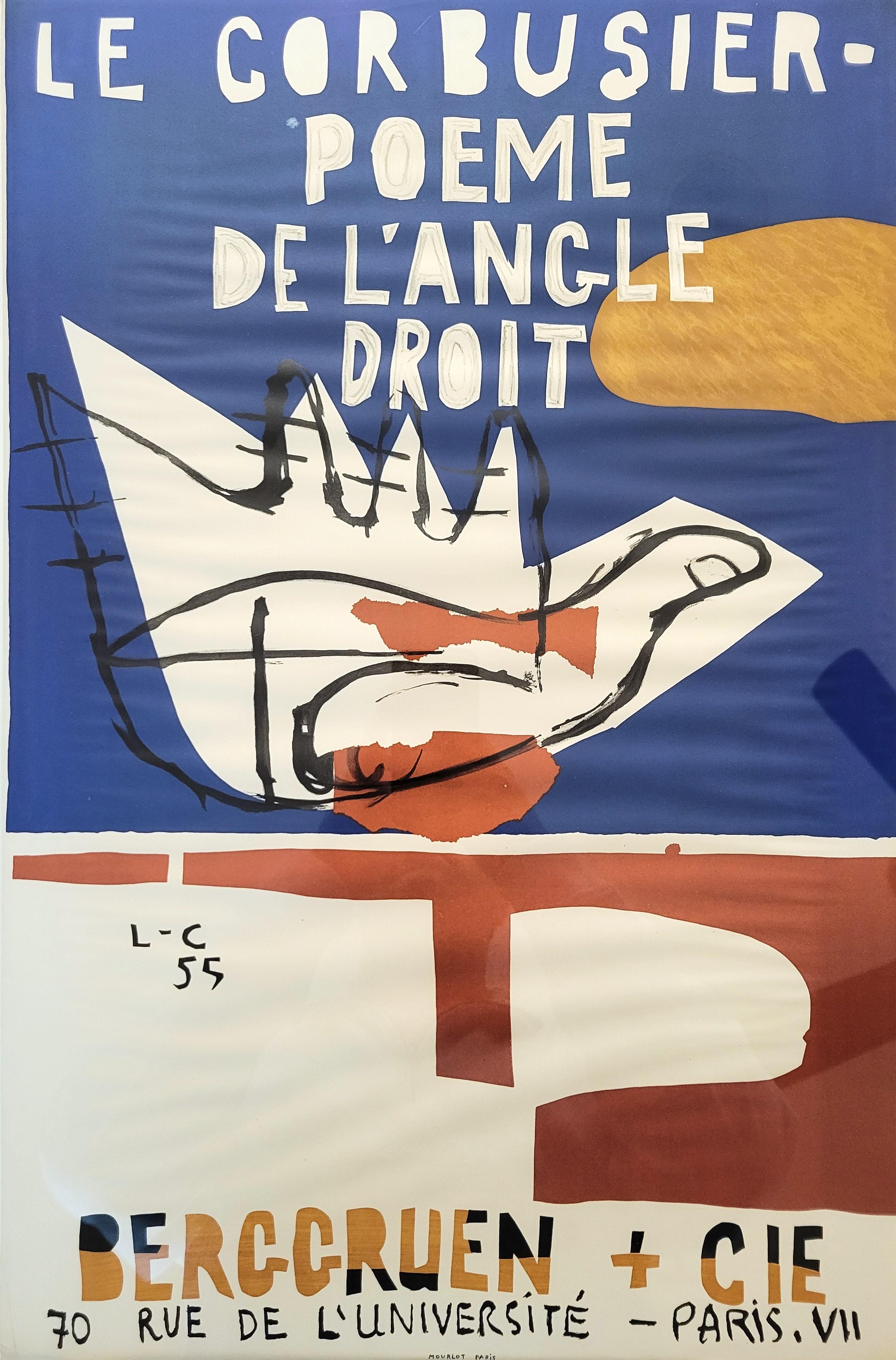 Artist: Le Corbusier (Charles-Édouard Jeanneret) (Swiss-French, 1887-1965)
Title: "Le Corbusier - Poeme de L'Angle Droit (Galerie Berggruen & Cie)"
*Signed and dated in the plate (printed signature) lower left
Year: 1955
Medium: Original Lithograph,