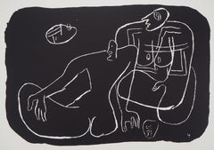 Lovers - Original lithograph (Atelier Michel Cassé), 1964