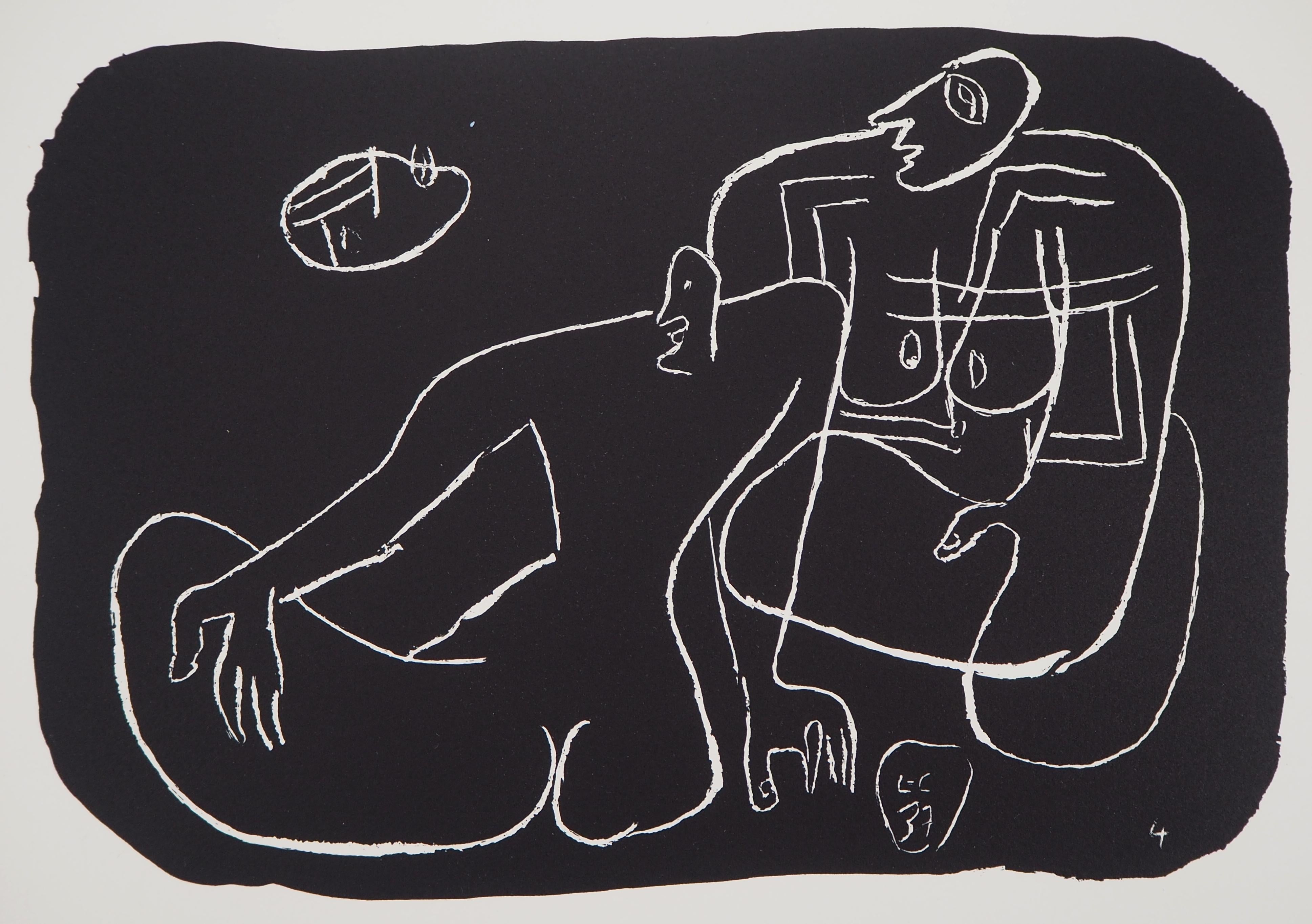 Lovers - Original lithograph (Atelier Michel Cassé), 1964 - Print by Le Corbusier