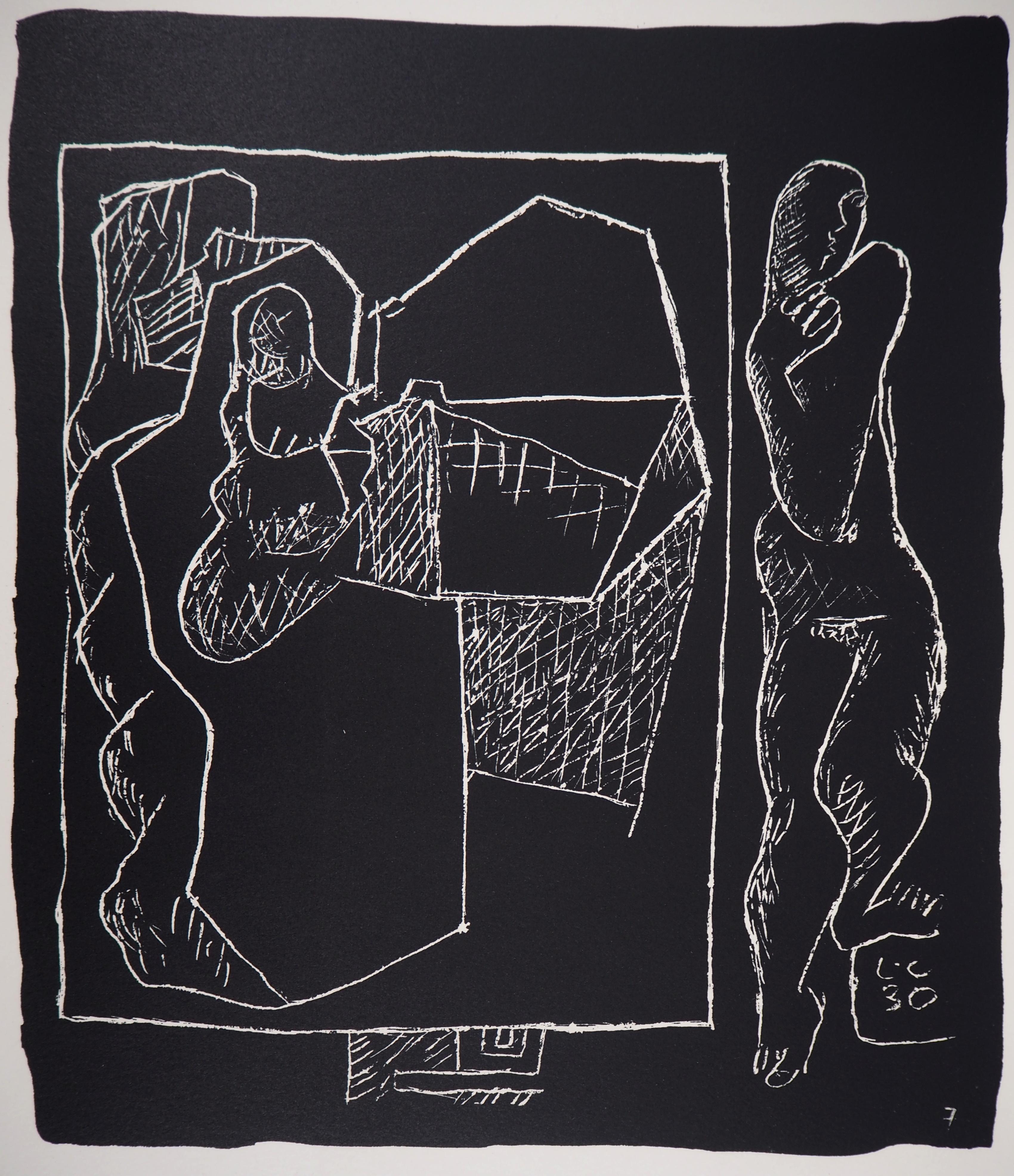 Man and Architecture - Original lithograph (Atelier Michel Cassé), 1964 - Print by Le Corbusier