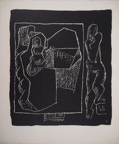 Man and Architecture - Original lithograph (Atelier Michel Cassé), 1964
