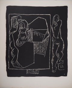 El hombre y la arquitectura - Litografía original (Atelier A. Michel Cassé), 1964