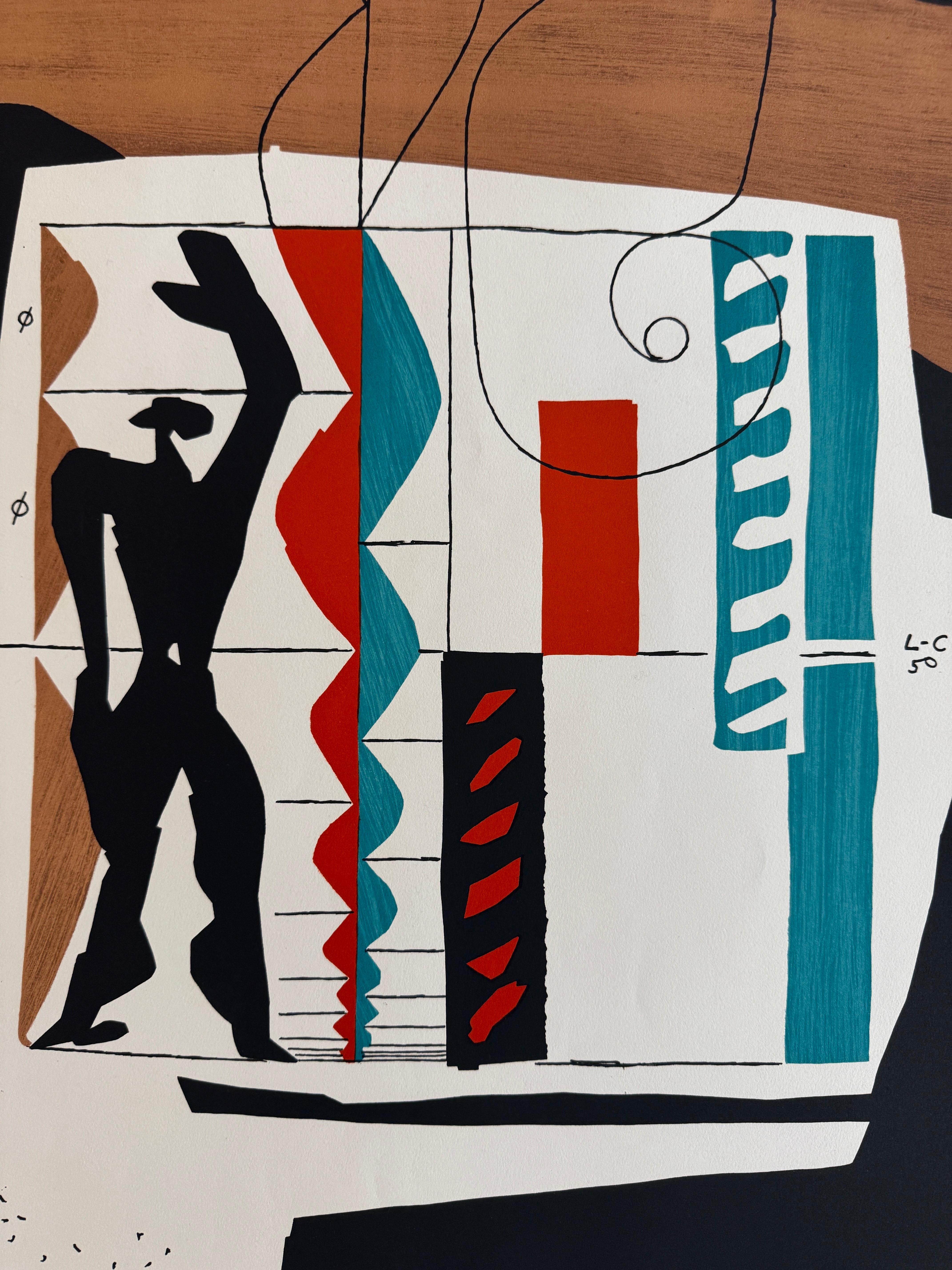 Modulor by Le Corbusier, 1962 - Original Lithograph Poster For Sale 1