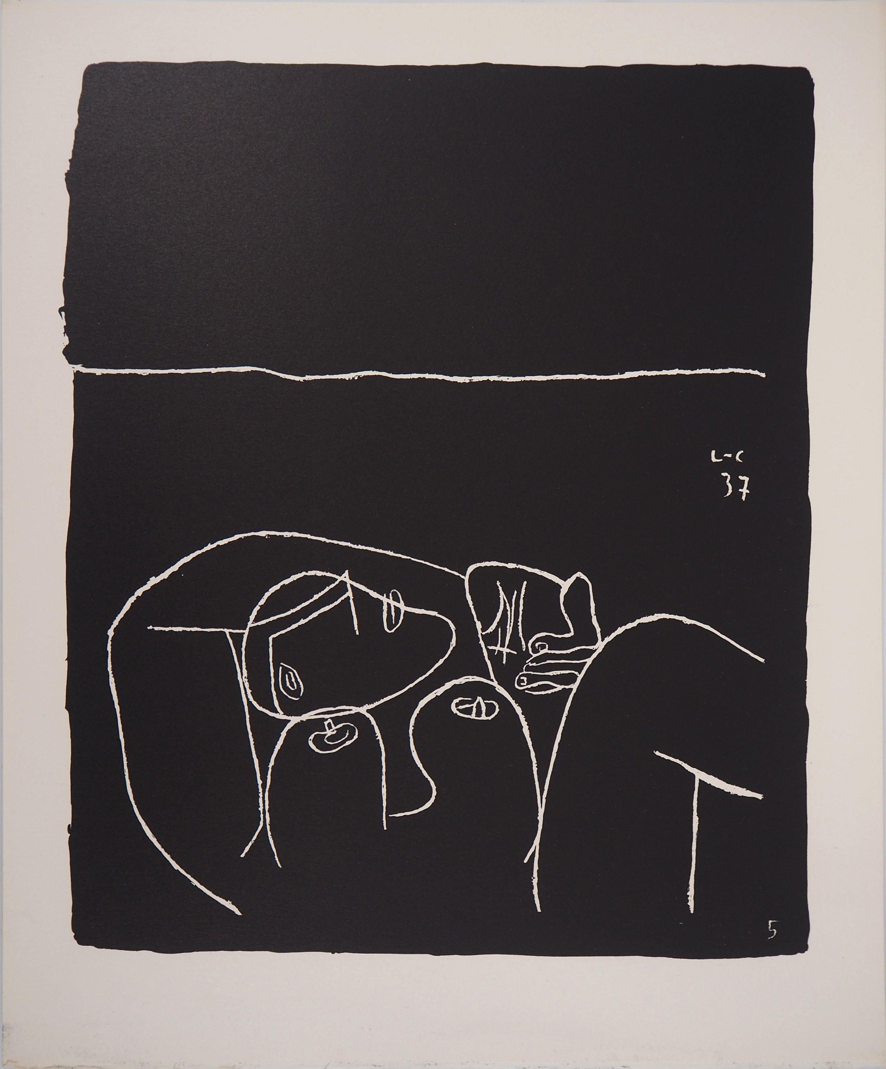 Akt - Original-Lithographie (Atelier Michel Cassé), 1964