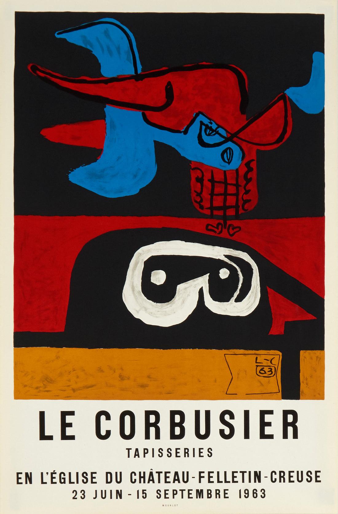 Künstler: Le Corbusier

Medium: Lithografisches Plakat, 1963

Abmessungen: 29,5 x 19,25 Zoll, 74,9 x 48,9 cm

Klassisches Posterpapier - Perfekter Zustand A+

Dieses reiche und schöne lithografische Plakat wurde für eine Ausstellung der Tapisserien