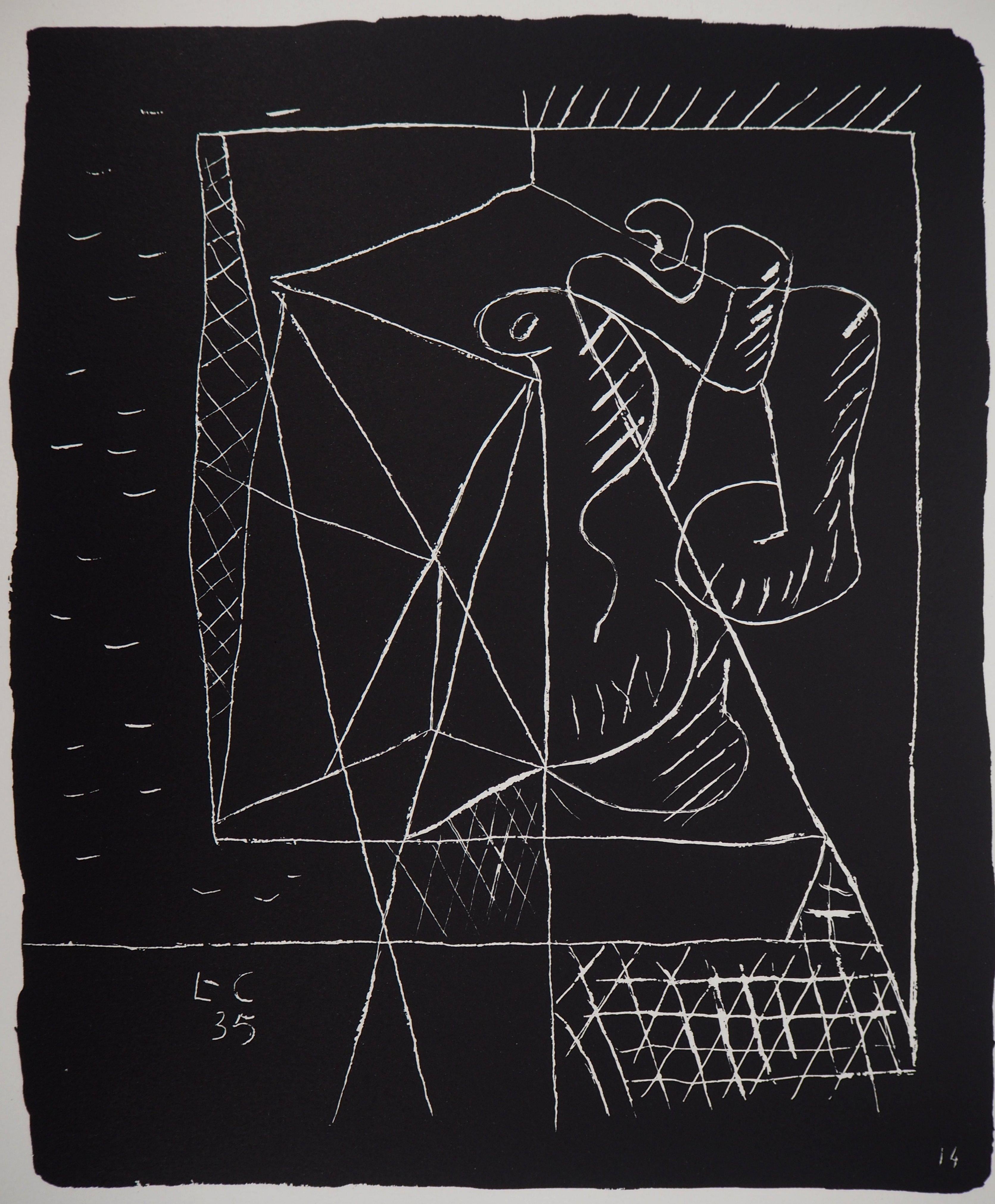 The Architect : Hand & Proportions - Original lithograph (Atelier Michel Cassé) - Print by Le Corbusier