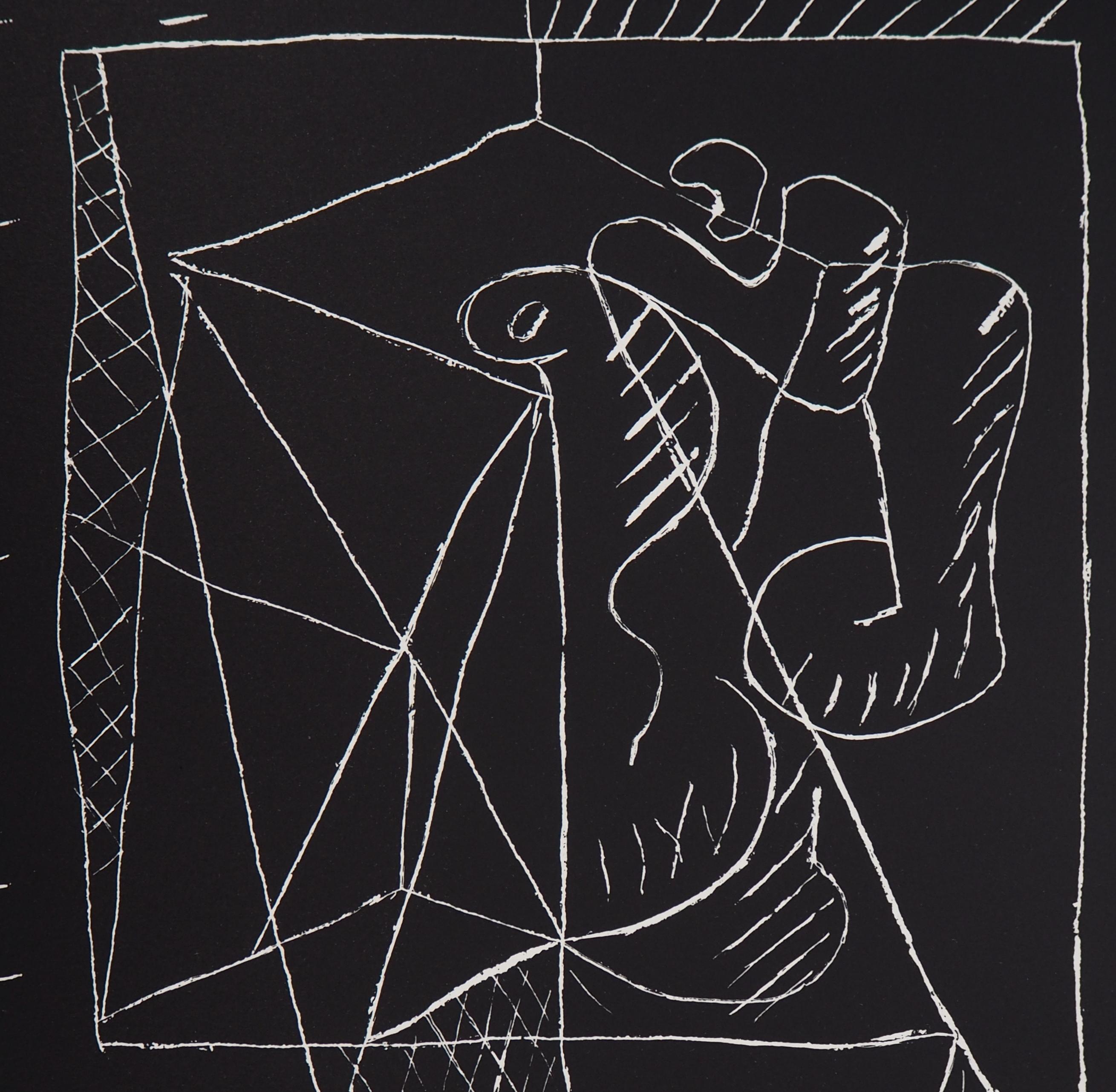 L'architecte : Main & Proportions - Lithographie originale (Atelier Michel Cassé) - Noir Figurative Print par Le Corbusier