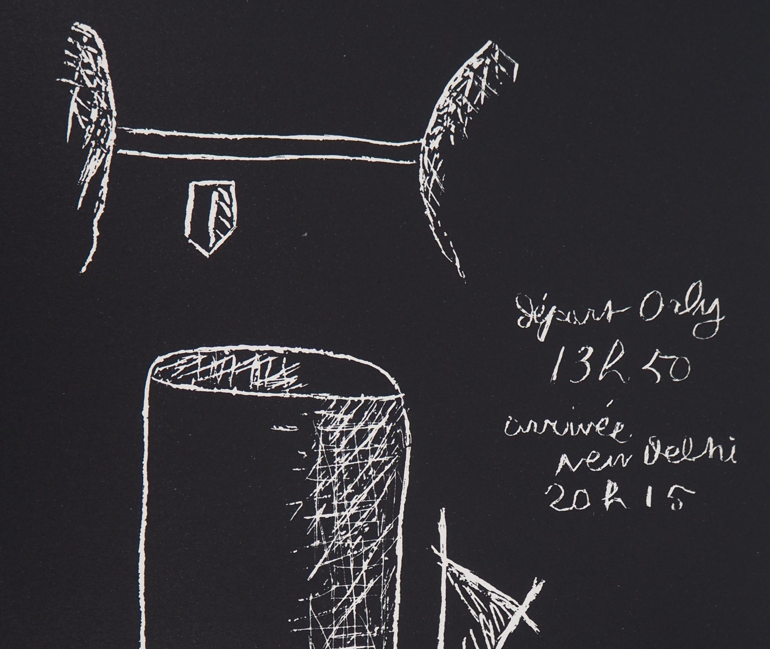 The Architect's Tools - Original lithograph (Atelier Michel Cassé), 1964 - Black Nude Print by Le Corbusier