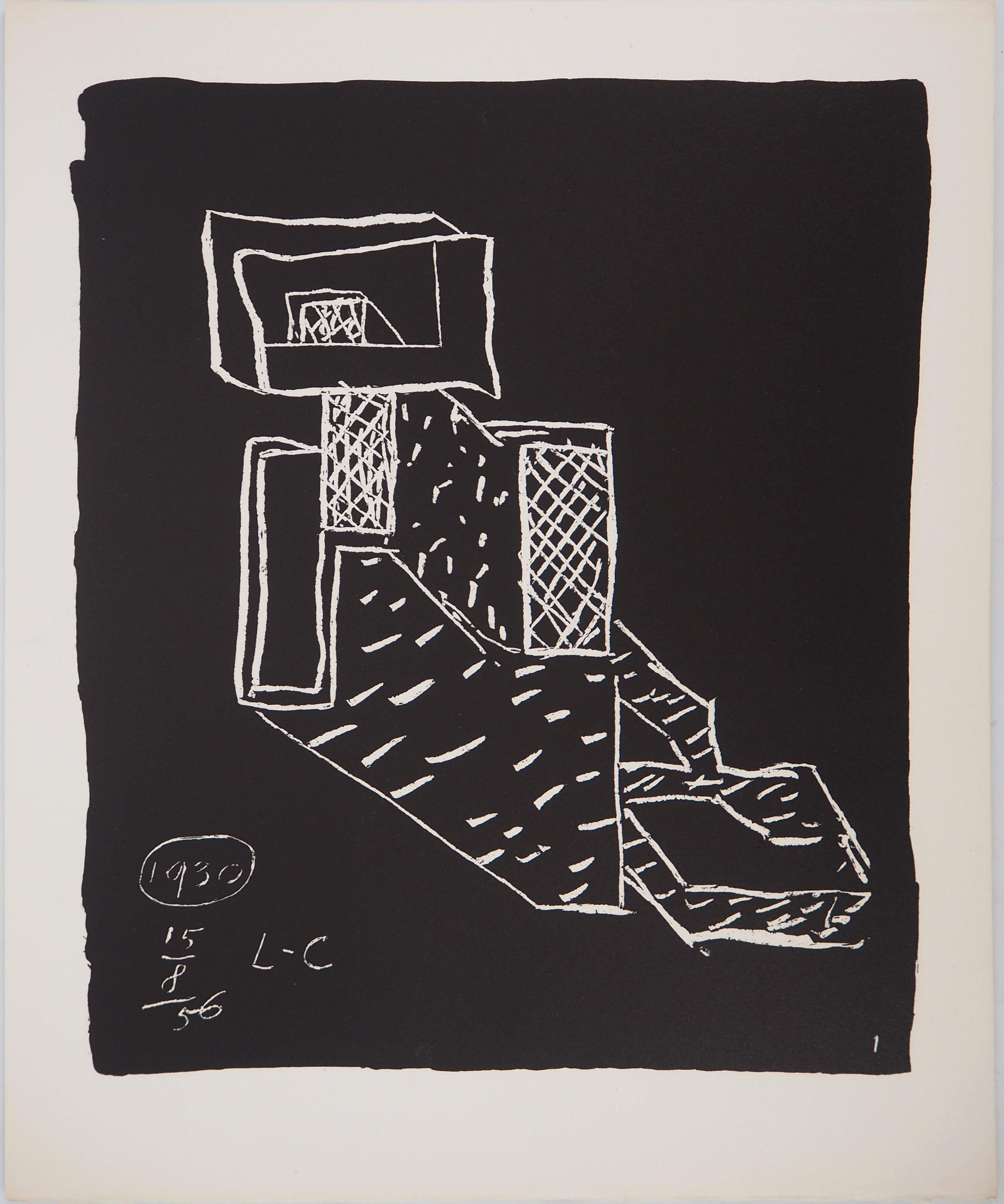 Figurative Print de Le Corbusier - Homenaje al diseño - Litografía original (Atelier Michel Cassé), 1964