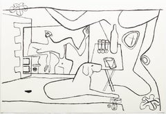 Trois Verres d'aperitif (B&W) by Le Corbusier, 1962