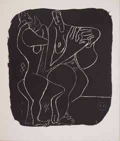 Two Nudes - Original lithograph (Atelier Michel Cassé), 1964