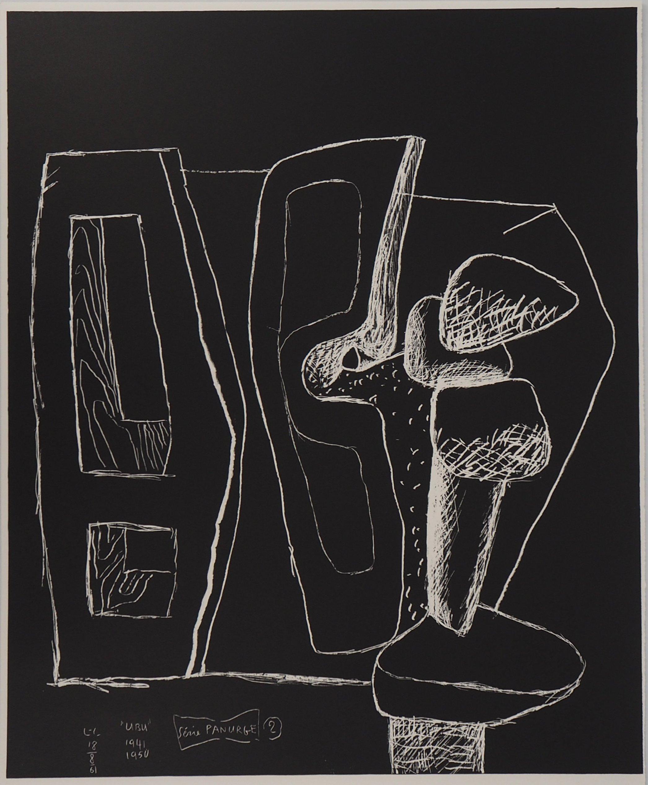 Le Corbusier Abstract Print - Ubu and Panurge - Original Lithograph (Mourlot)