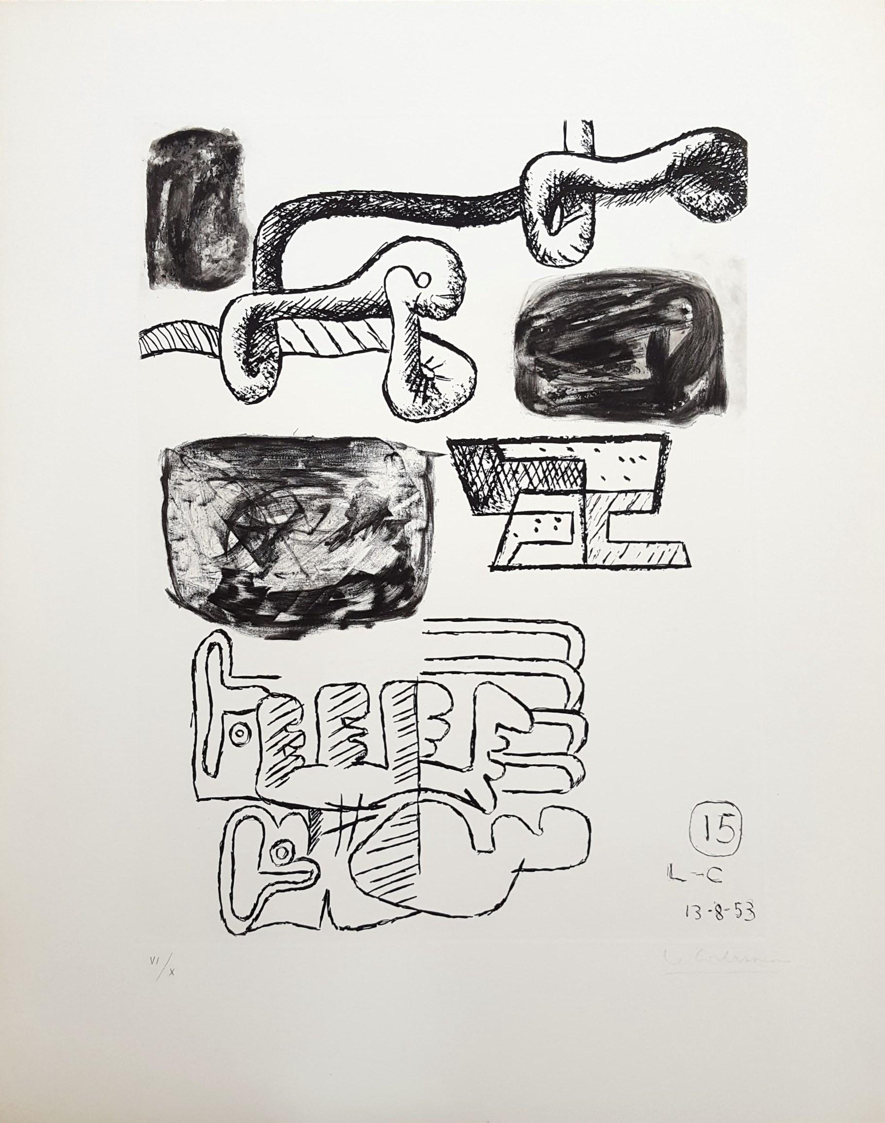 Unité, Planche 15 (Set of 2) /// Surréalisme Art moderne Le Corbusier Abstrait en vente 9