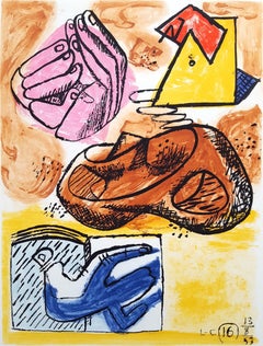 Unité, Planche 16 (Set of 2) /// Surrealism Modern Art Le Corbusier Abstract