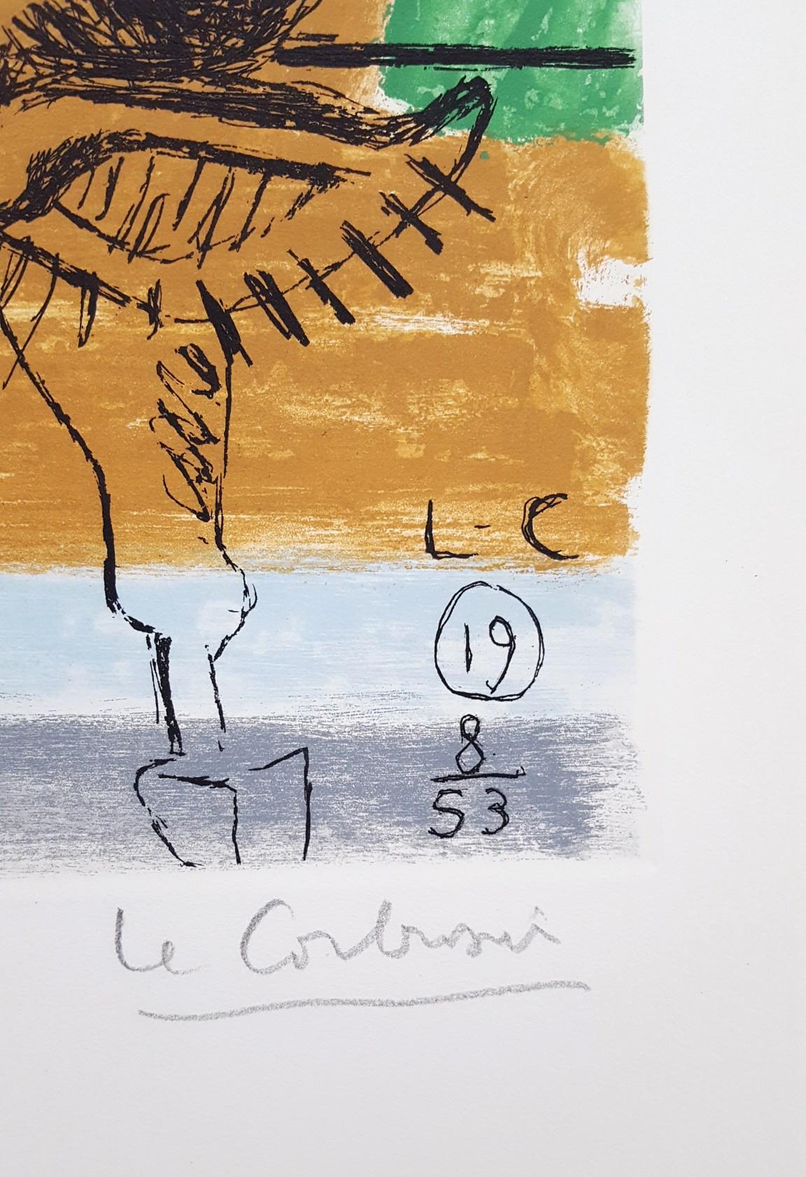 Unité, Planche 19 (Set of 2) /// Surrealism Modern Art Le Corbusier Bull Cow For Sale 3