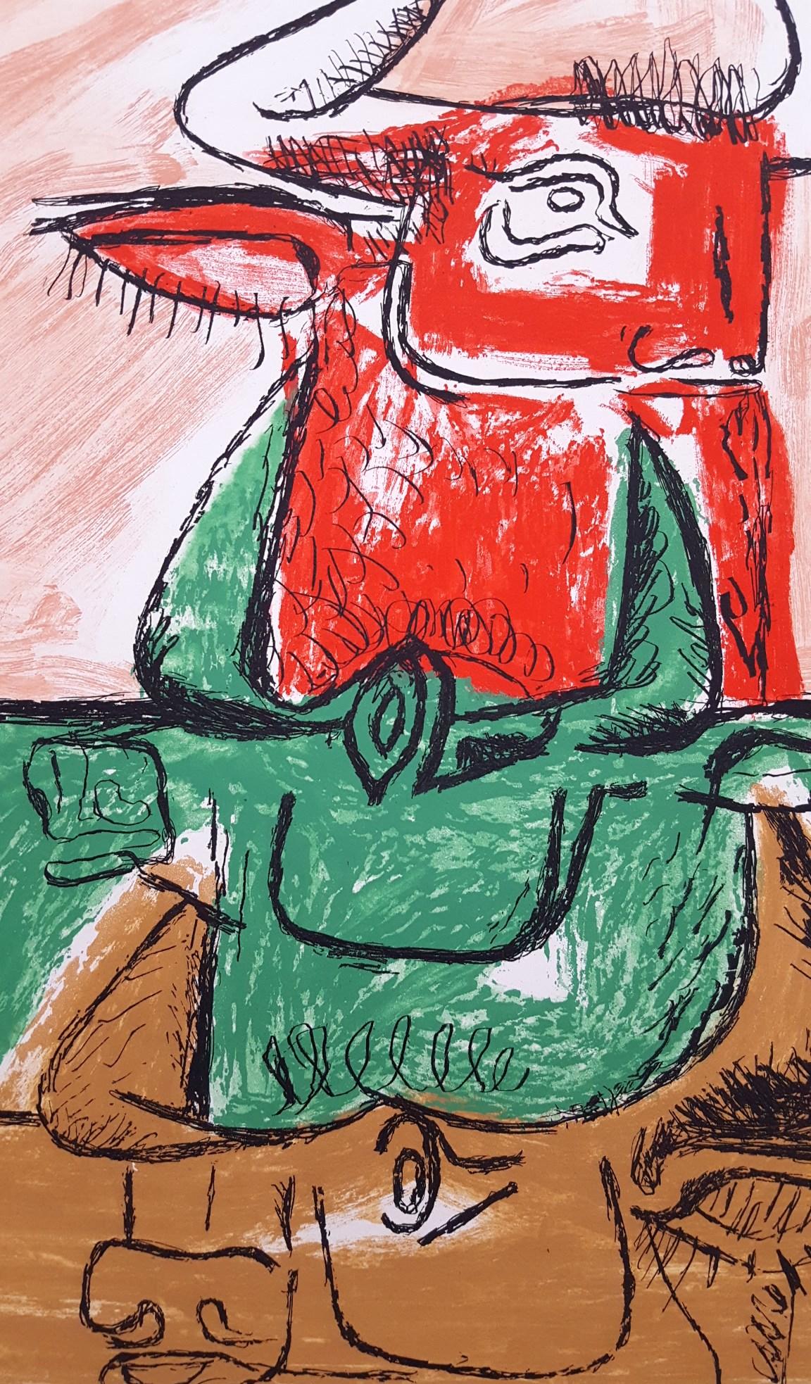 Unité, Planche 19 (Set of 2) /// Surrealism Modern Art Le Corbusier Bull Cow For Sale 5