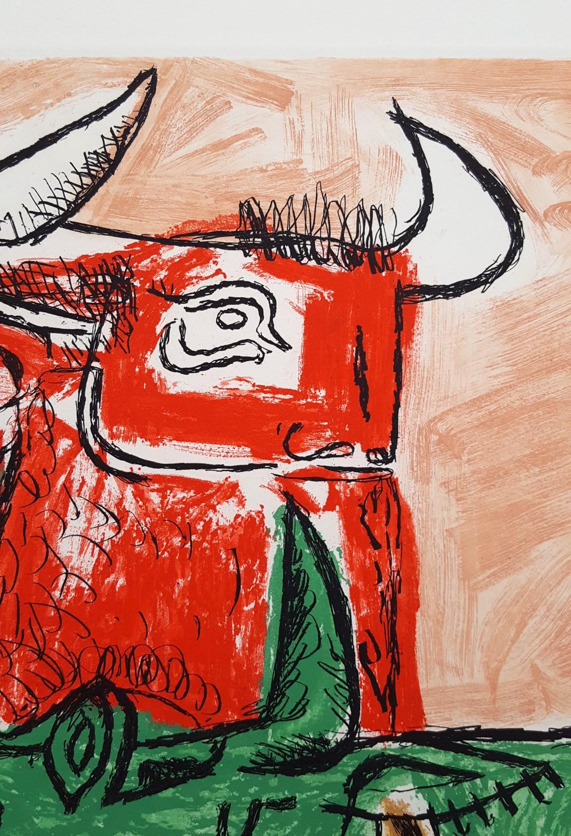 Unité, Planche 19 (Set of 2) /// Surrealism Modern Art Le Corbusier Bull Cow For Sale 6