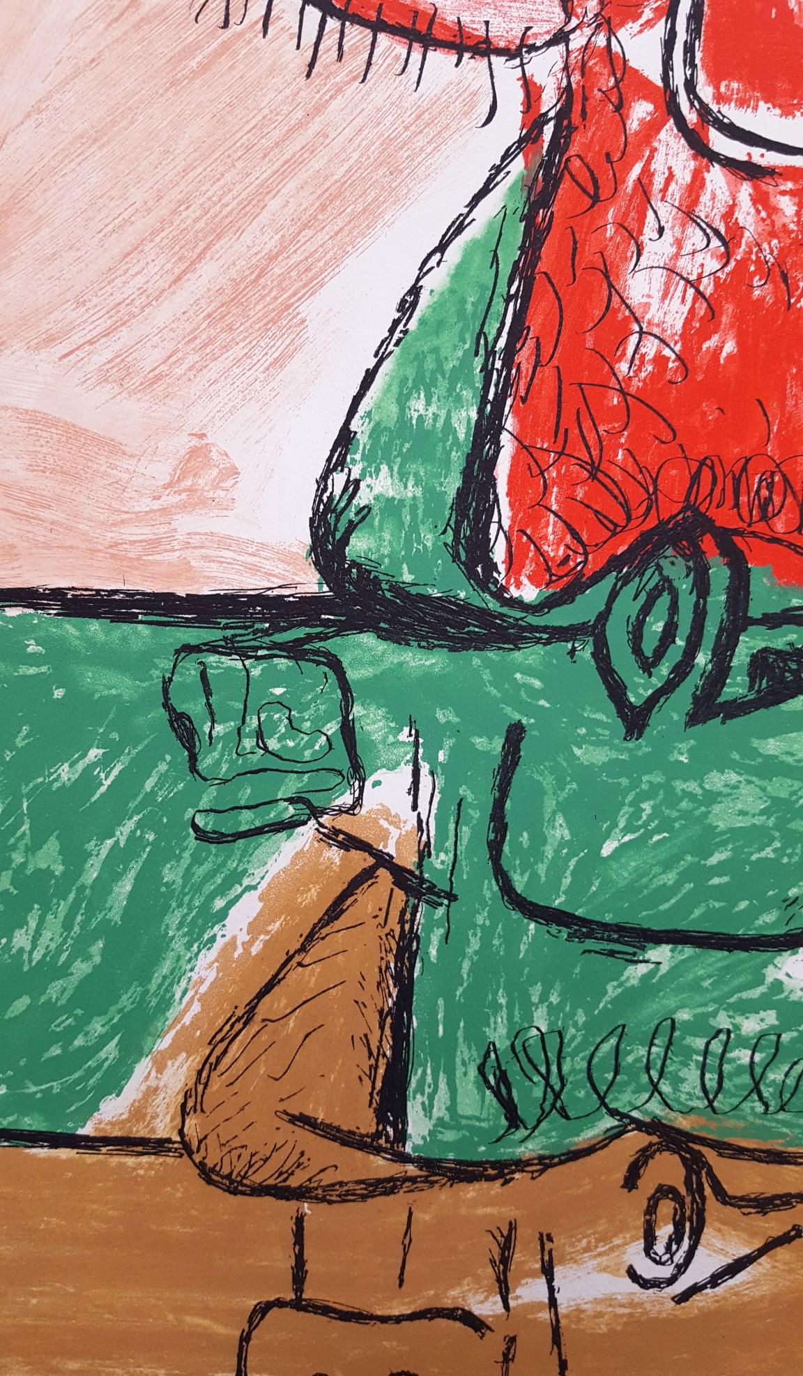 Unité, Planche 19 (Set of 2) /// Surrealism Modern Art Le Corbusier Bull Cow For Sale 7