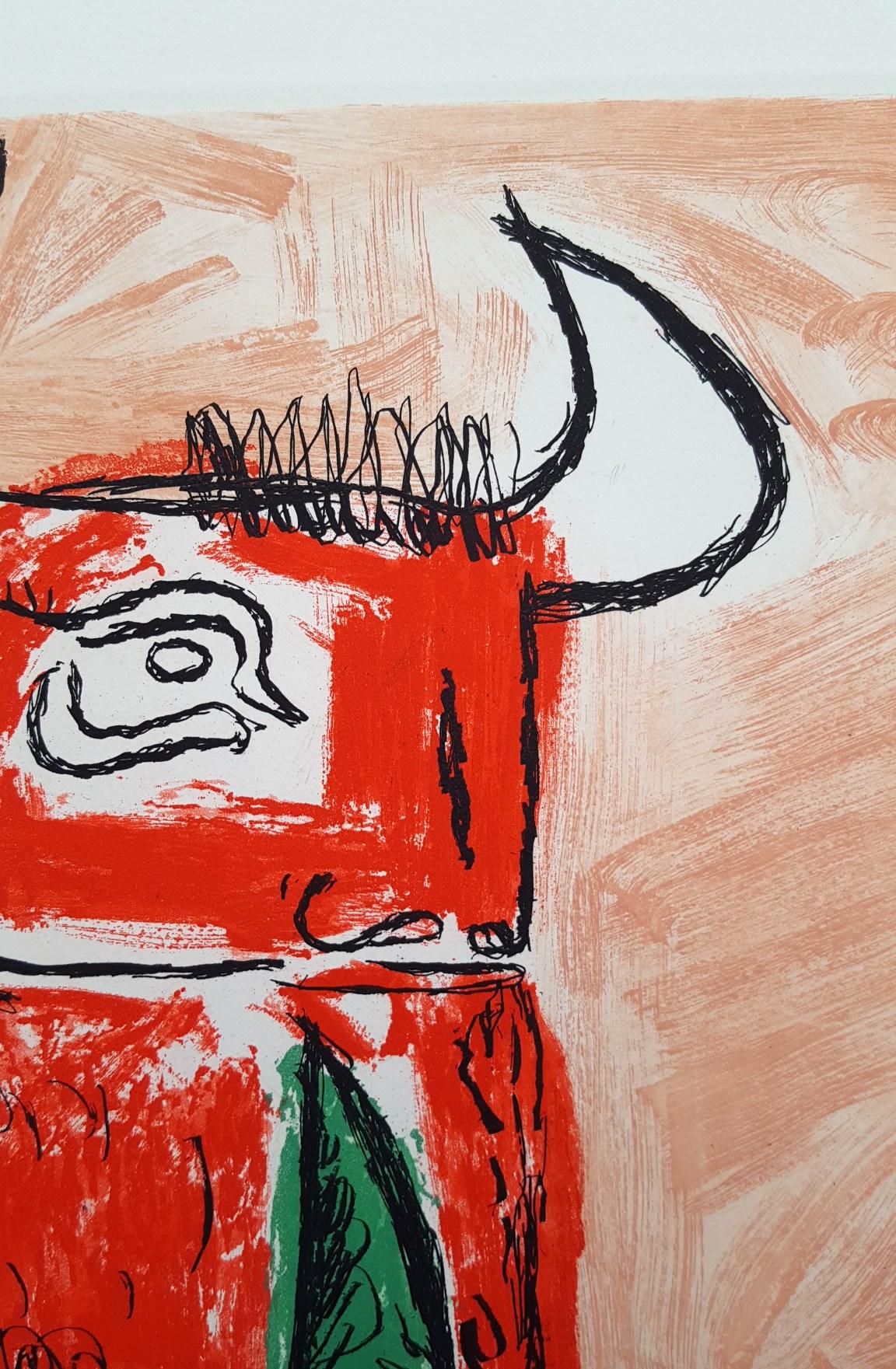 Unité, Planche 19 (Set of 2) /// Surrealism Modern Art Le Corbusier Bull Cow For Sale 8