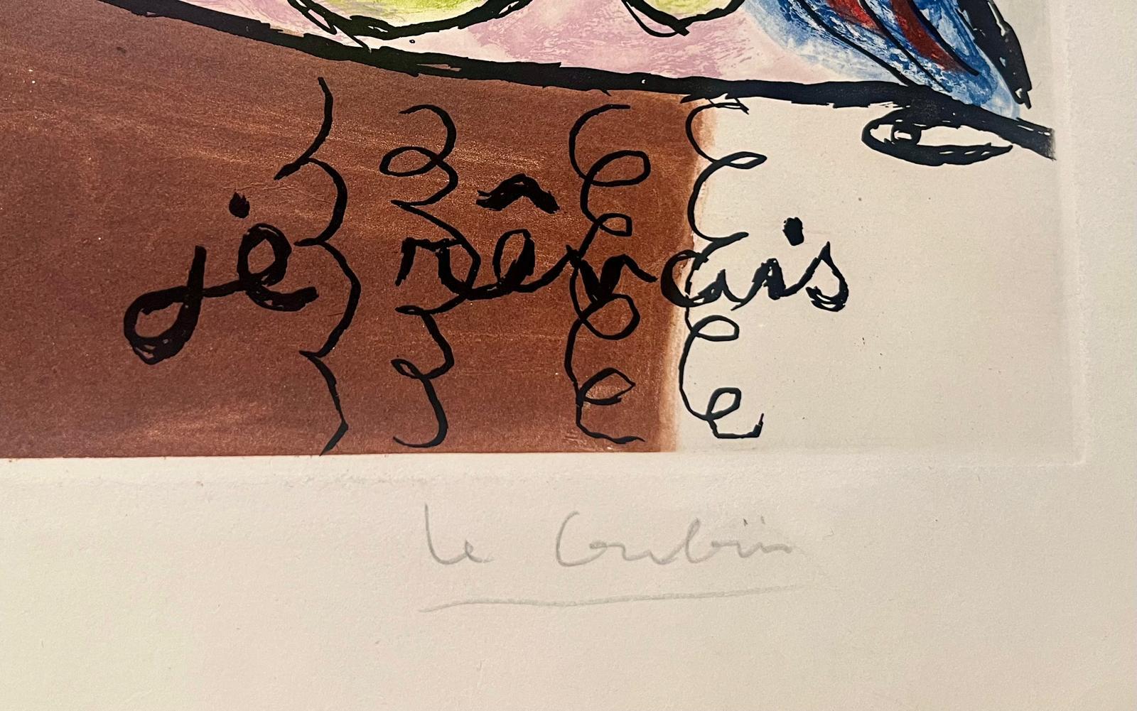 Unité, Planche 3 - Beige Abstract Print by Le Corbusier