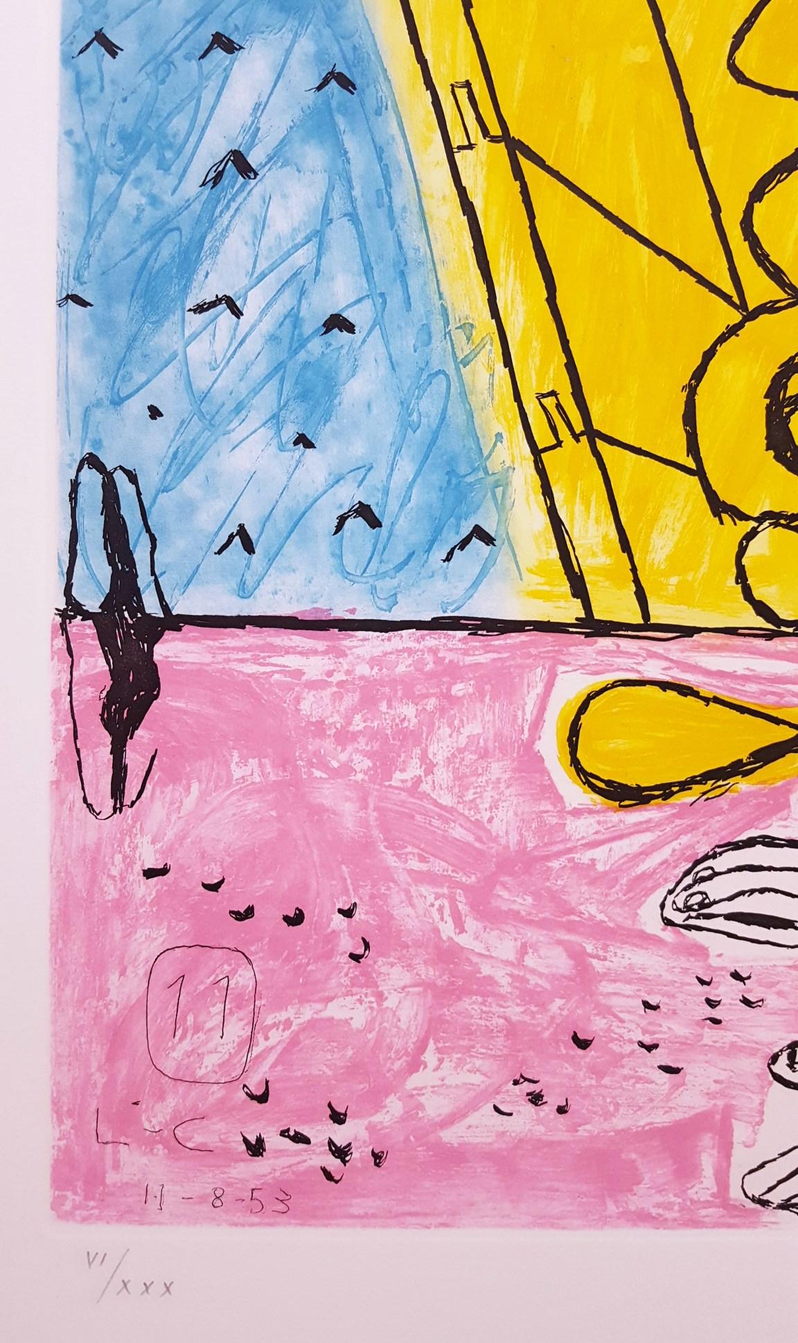 Unité, Planche 8 (Set of 2) /// Surrealism Modern Art Le Corbusier Abstract For Sale 4