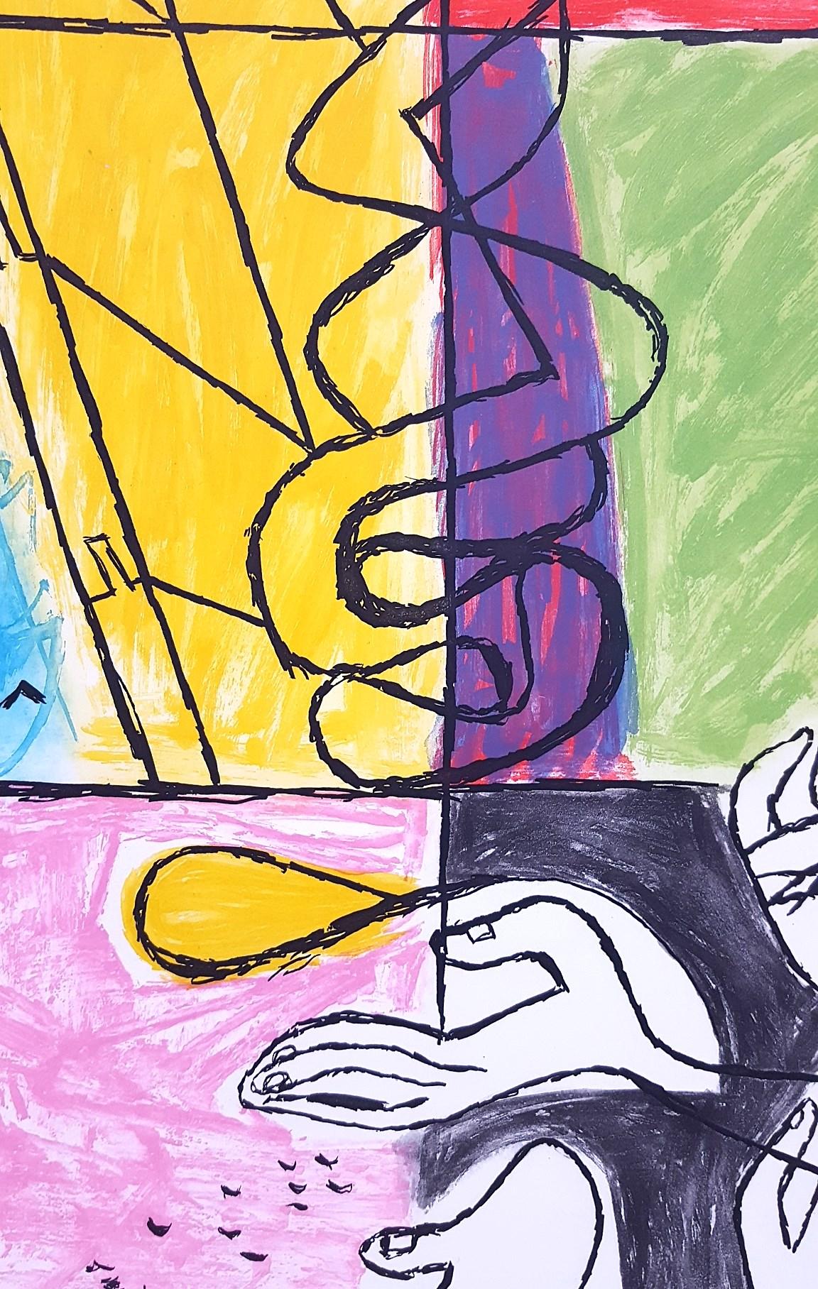 Unité, Planche 8 (Set of 2) /// Surrealism Modern Art Le Corbusier Abstract For Sale 5