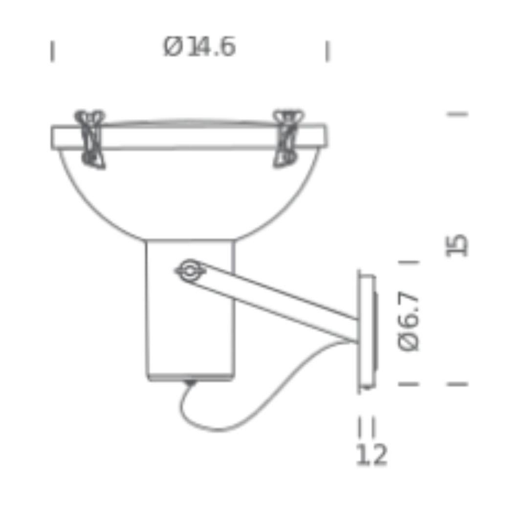 XXIe siècle et contemporain Lampe murale / plafonnier Projecteur 365 de Le Corbusier pour Nemo in Moka en vente