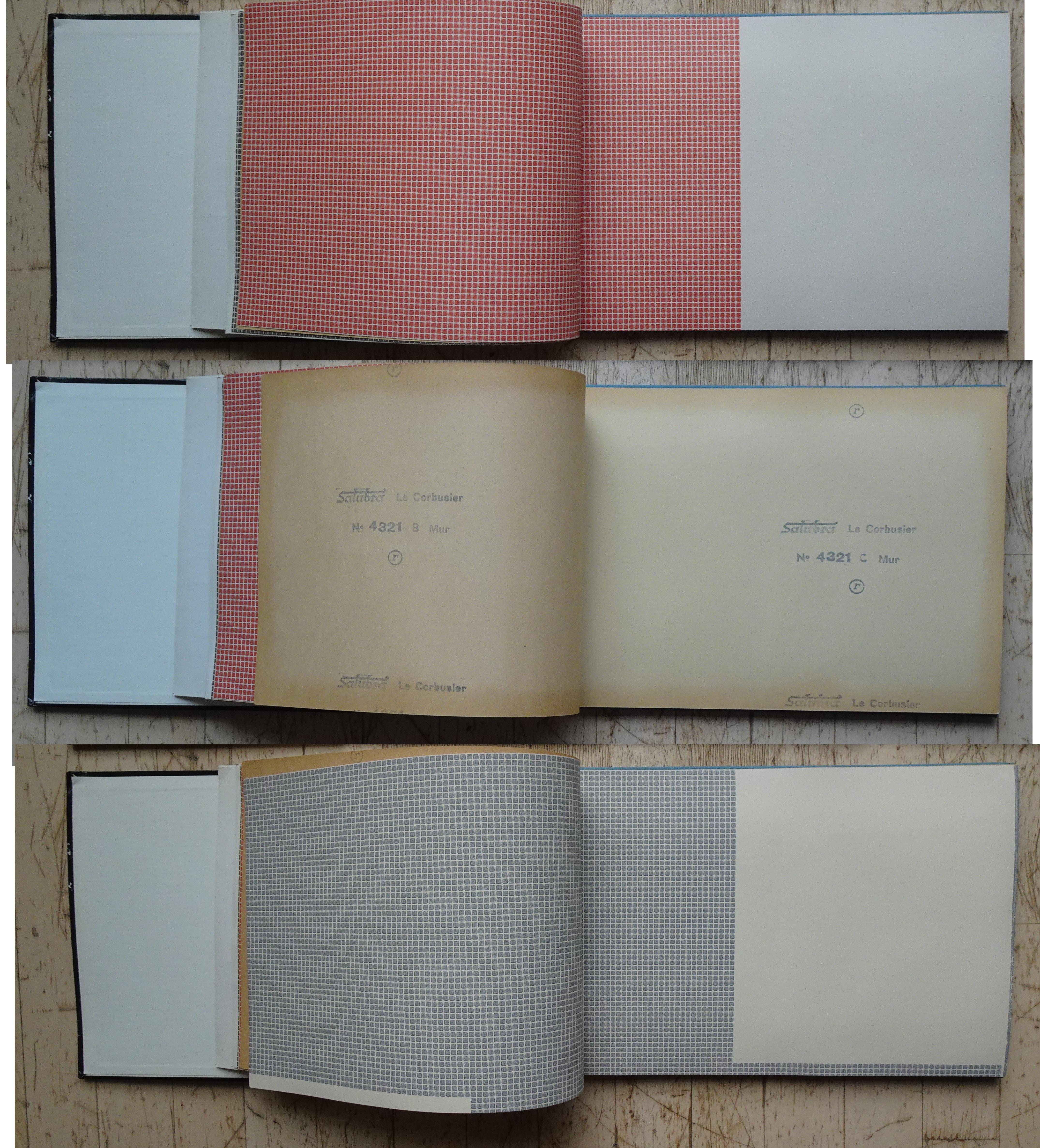 Français Deuxième édition du livre papier peint Salubra de Le Corbusier 1959 en vente