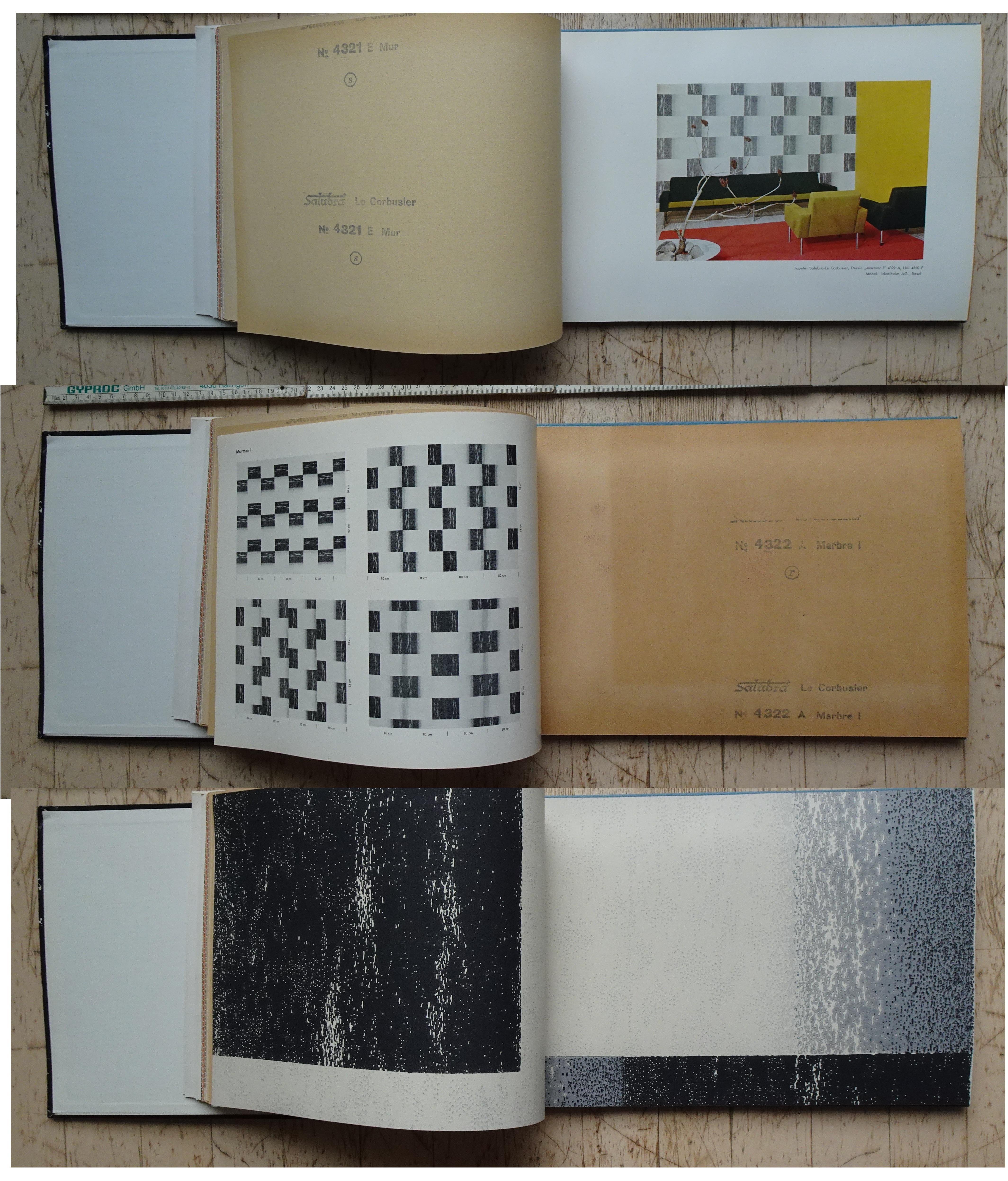 Milieu du XXe siècle Deuxième édition du livre papier peint Salubra de Le Corbusier 1959 en vente